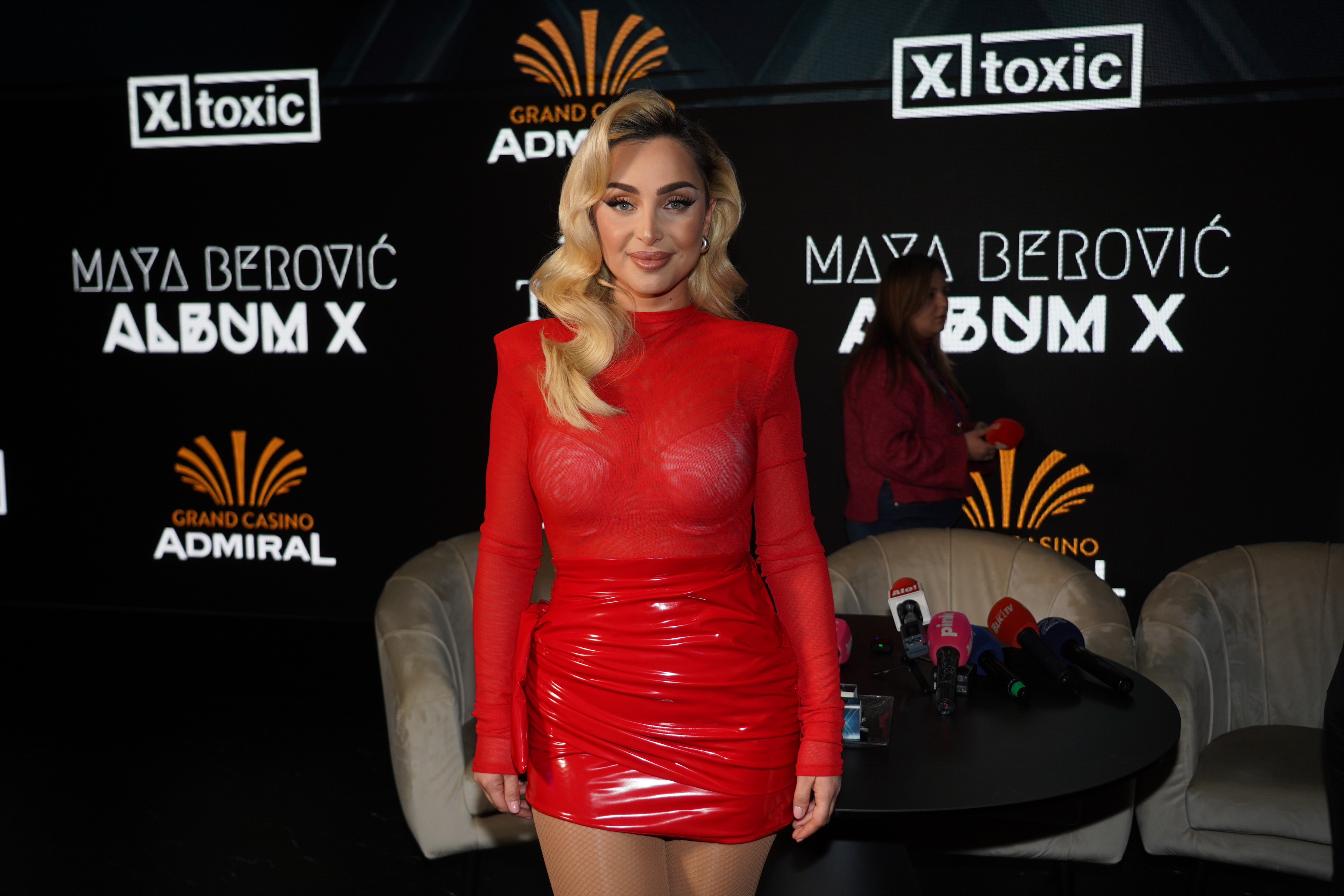 The promotion of the first part of Maja Berovic's album "X" was held at the Grand Casino Admiral, the place where Maja and Sasa Matic recorded the duet song "8 billion".