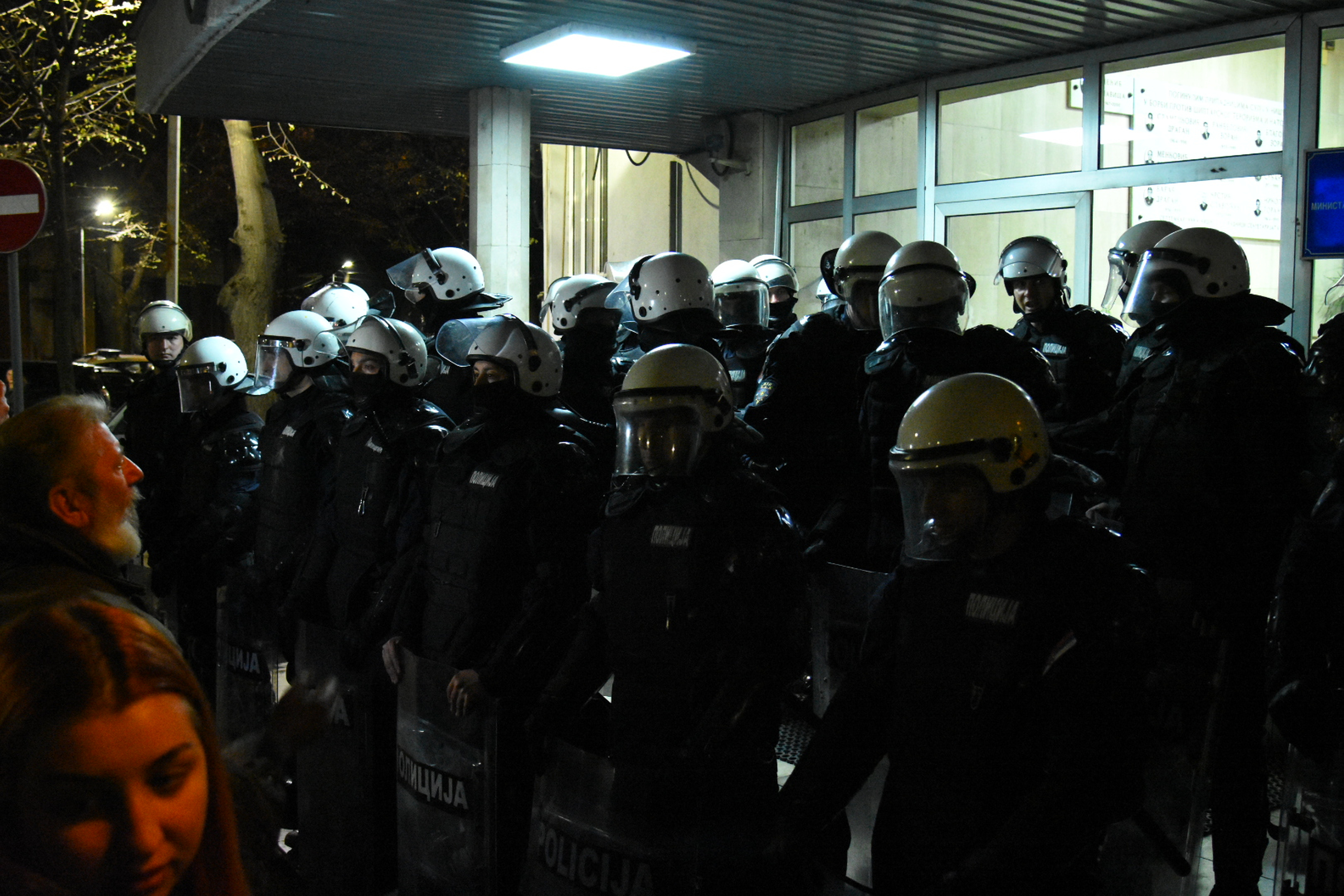 Student Mateja Nikolic was detained tonight after he posted a video on social media of the mayor of Niš being poured with water, a large number of citizens are in front of the police station in Niš, and the police do not allow the lawyers of the detained 