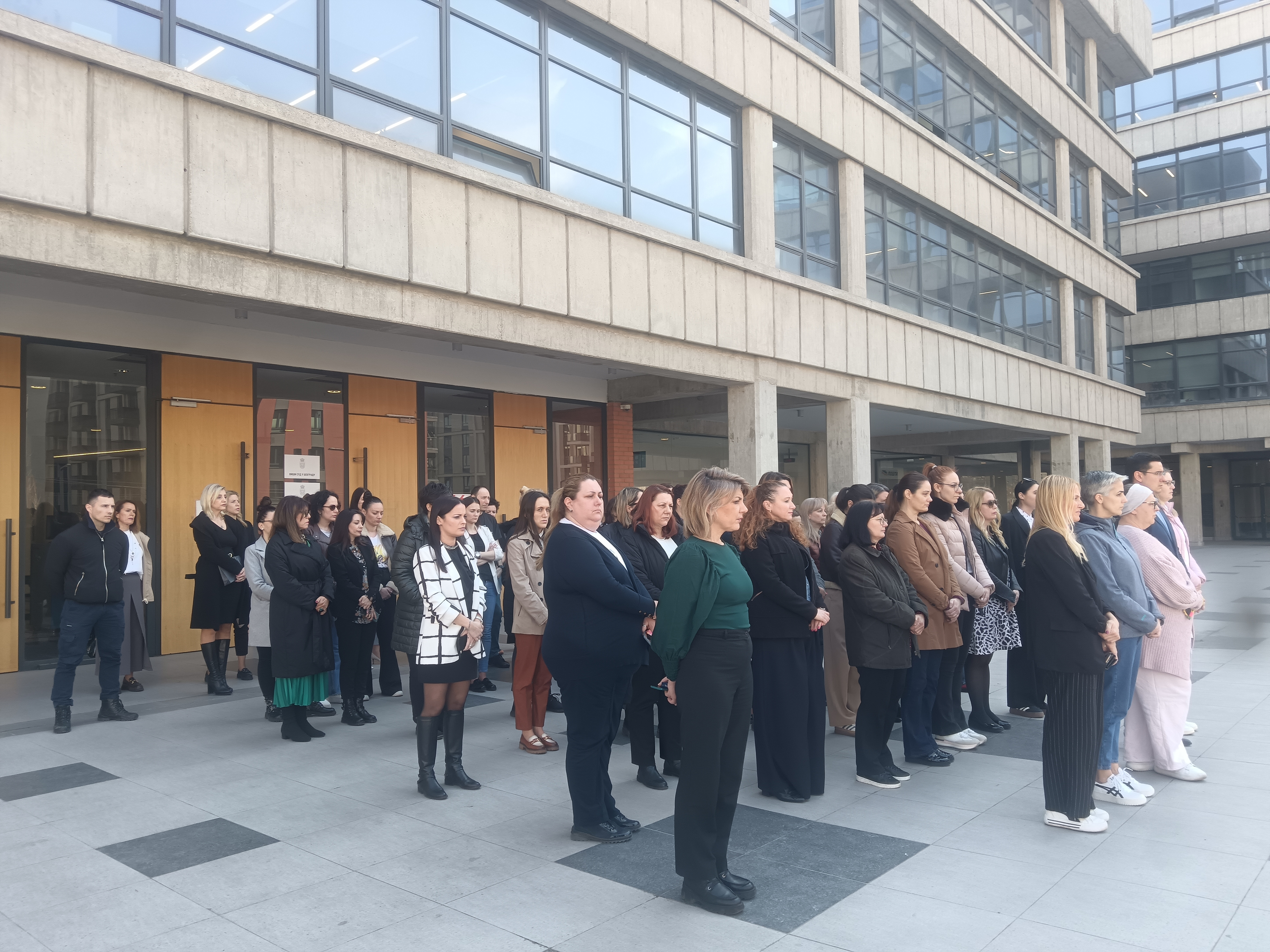The union of the judicial authorities and part of the employees of the palace of justice came out at 11.