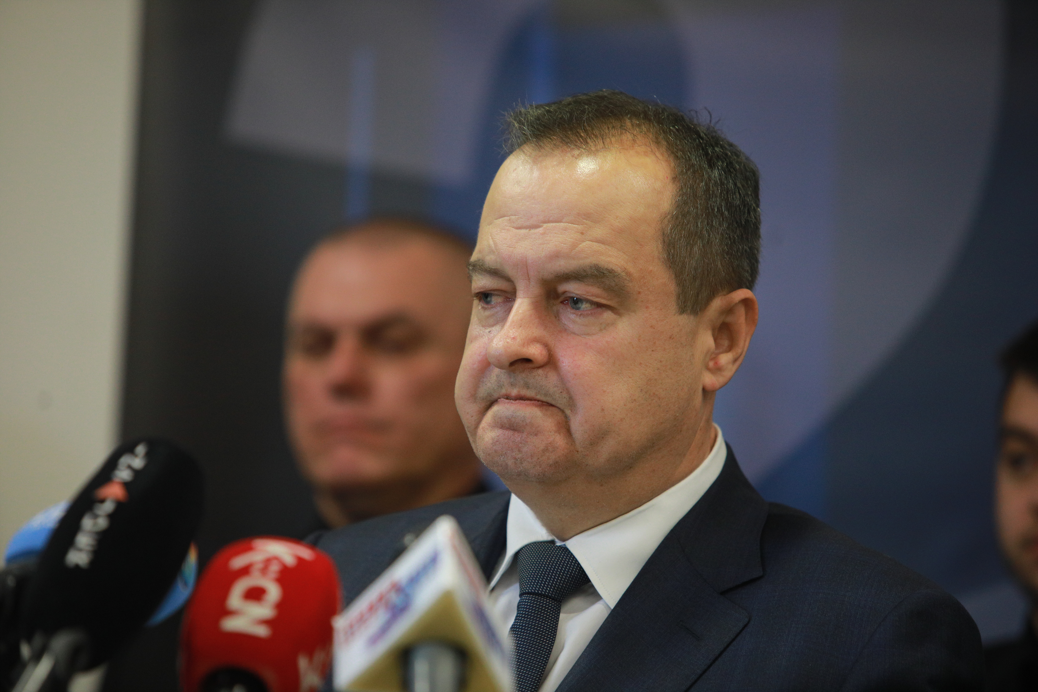 The press conference of the Presidency of United Serbia, attended by the Minister of Internal Affairs and the President of the Socialist Party of Serbia Ivica Dacic, was held at the party's premises.