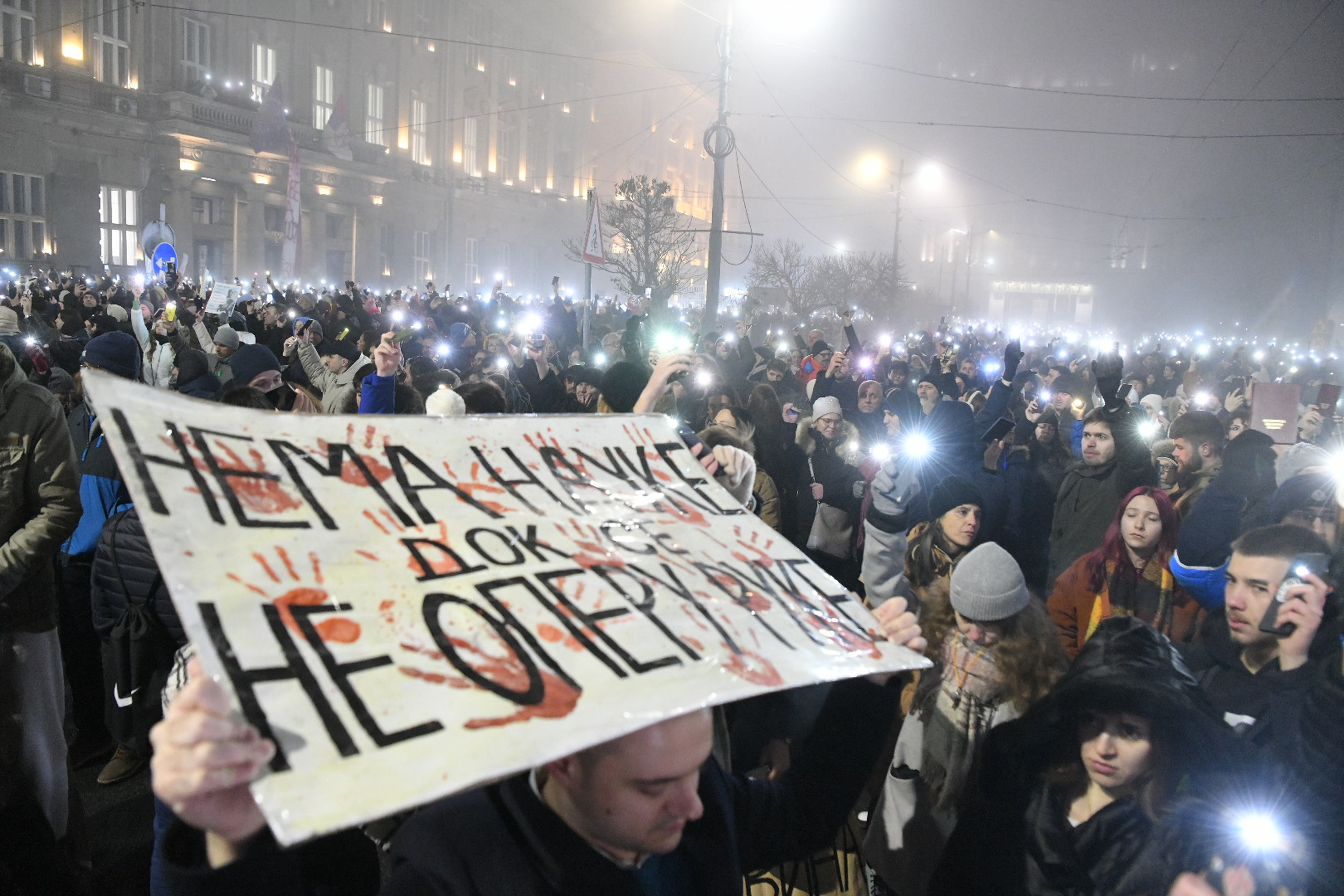 Joint New Year's Eve of students and citizens under the main slogan "There's no new year, you still owe us for the old one" - a walk from Pioneer Park to Student Square and fifteen minutes of silence on Student Square.