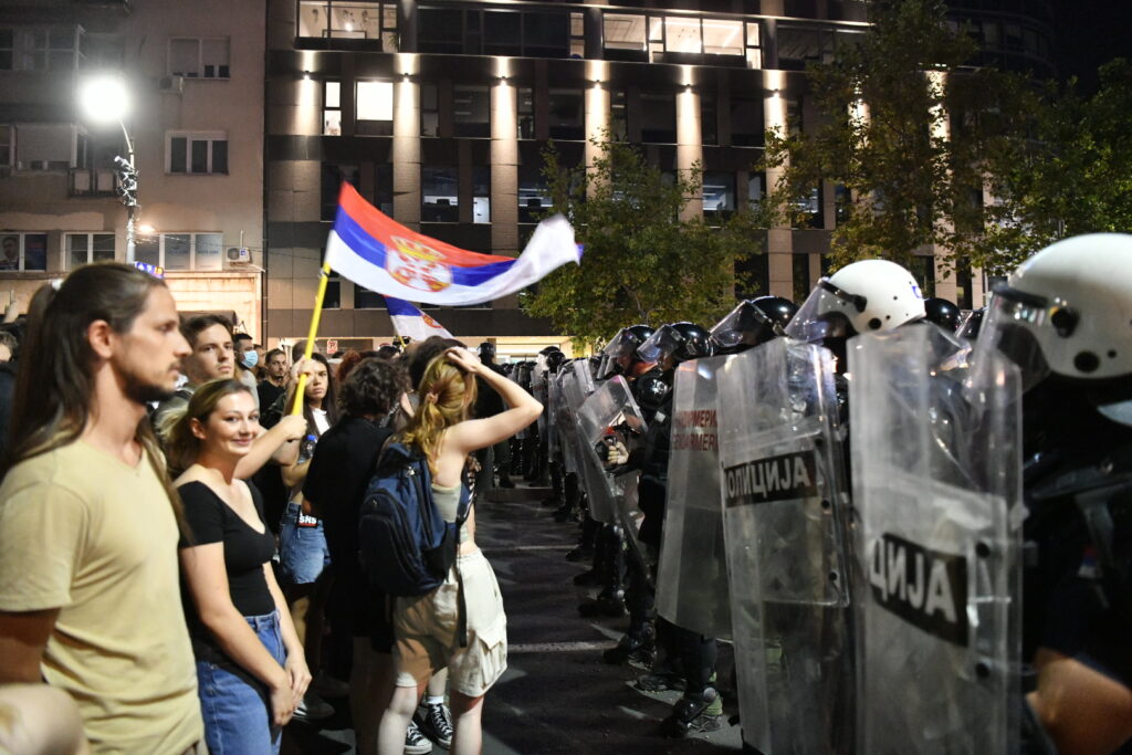 Beograd 13. avgust 2025. Protest „Srbijo, probudi se“ na koji su pozvali studenti u blokadi povodom napada na građane u Somboru, Vrbasu i Bačkoj Palanci  Foto:Vladislav Mitić/Nova.rs