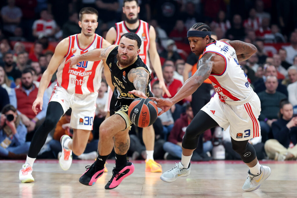 during Euroleague basketball match between Crvena Zvezda (Red Star) and Monaco in Belgrade, Serbia on Jan. 17, 2025.
photo: Pedja Milosavljevic/STARSPORT