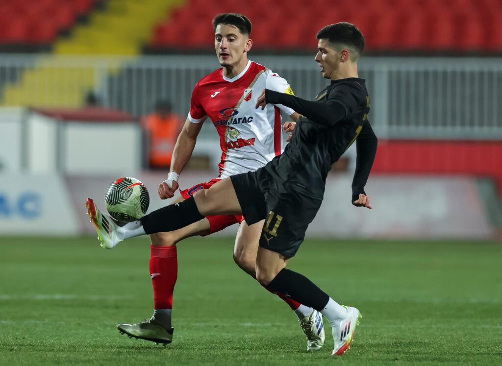 during the Mozzart Super Liga 2024/2025 Play Off match between Vojvodina and Partizan at stadium Karadjordje on October 02, 2025 in Novi Sad, Serbia. (Photo by Srdjan Stevanovic/Starsport.rs ©)