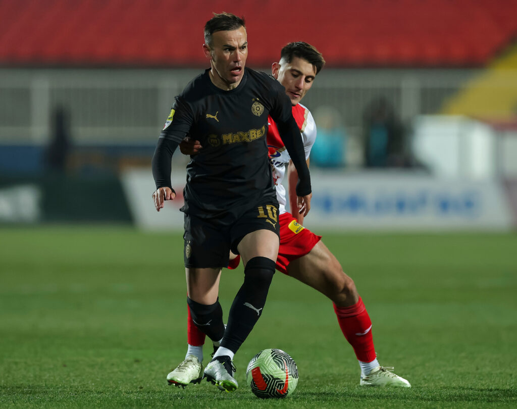 during the Mozzart Super Liga 2024/2025 Play Off match between Vojvodina and Partizan at stadium Karadjordje on October 02, 2025 in Novi Sad, Serbia. (Photo by Srdjan Stevanovic/Starsport.rs ©)