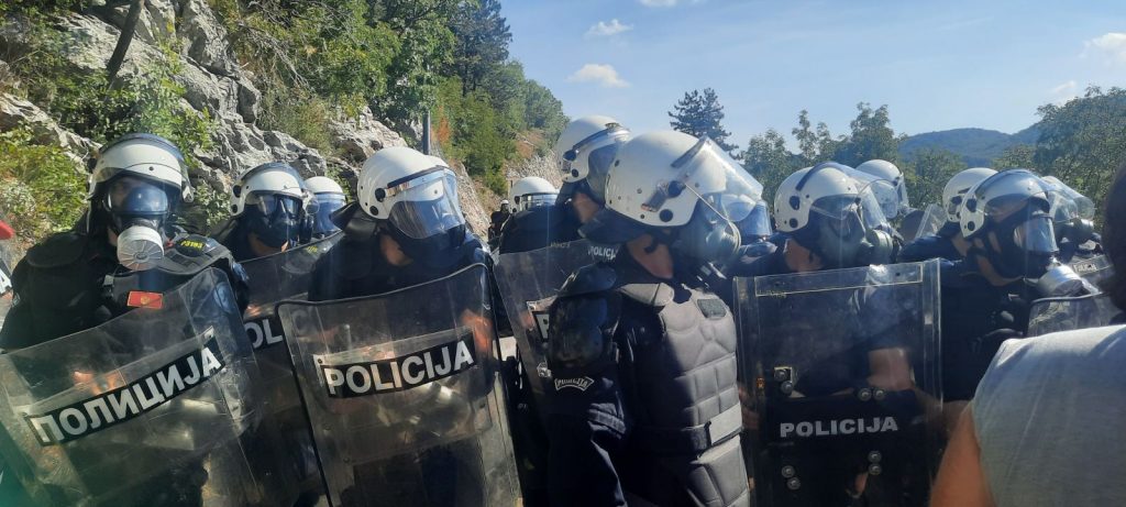 Crna Gora, Cetinje, 04.09.2021. dan pred ustoličenje mitropolita Joanikija, policija Foto: Nova.rs