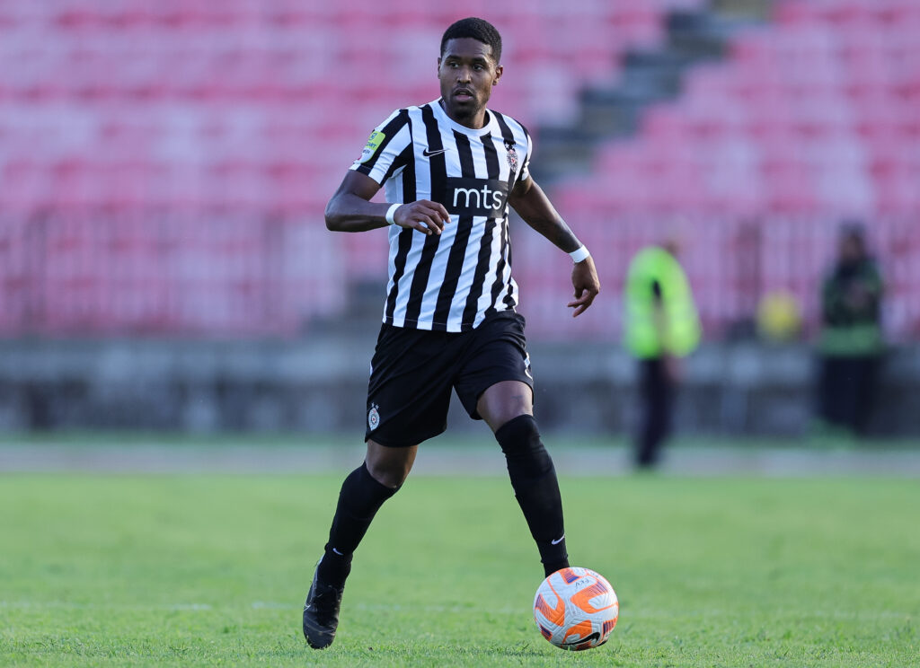 Patrick Andrade
Radnicki Kragujevac v Partizan, Mozzart Super Liga 2022/2023 match on stadium Cika Daca on August 28, 2022 in Kragujevac, Serbia. (Photo by Srdjan Stevanovic/Starsport.rs ©)