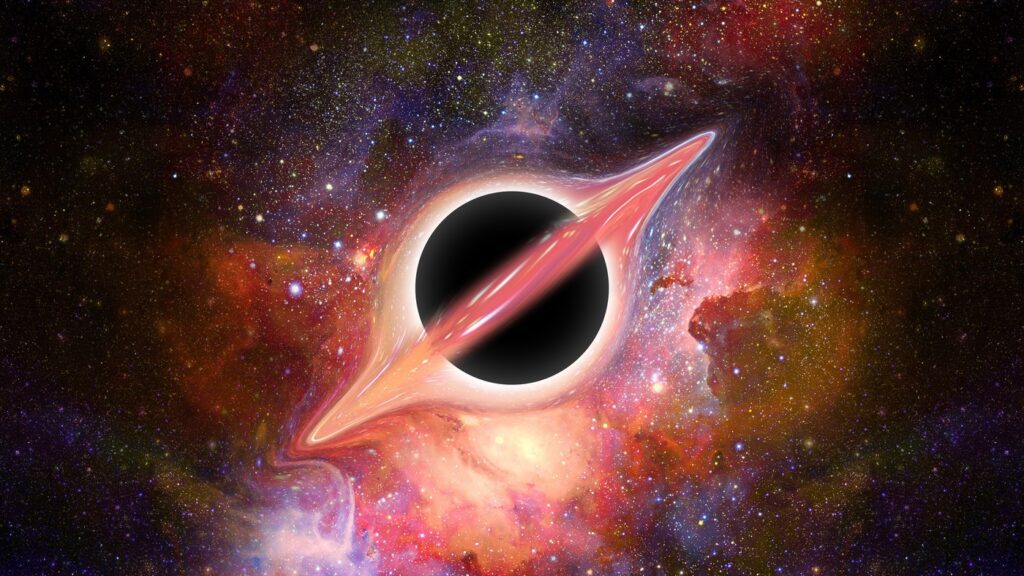 Black hole. Science fiction wallpaper. Elements of this image furnished by NASA,Image: 379761339, License: Royalty-free, Restrictions: , Model Release: no, Credit line: Irina Dmitrienko / Panthermedia / Profimedia