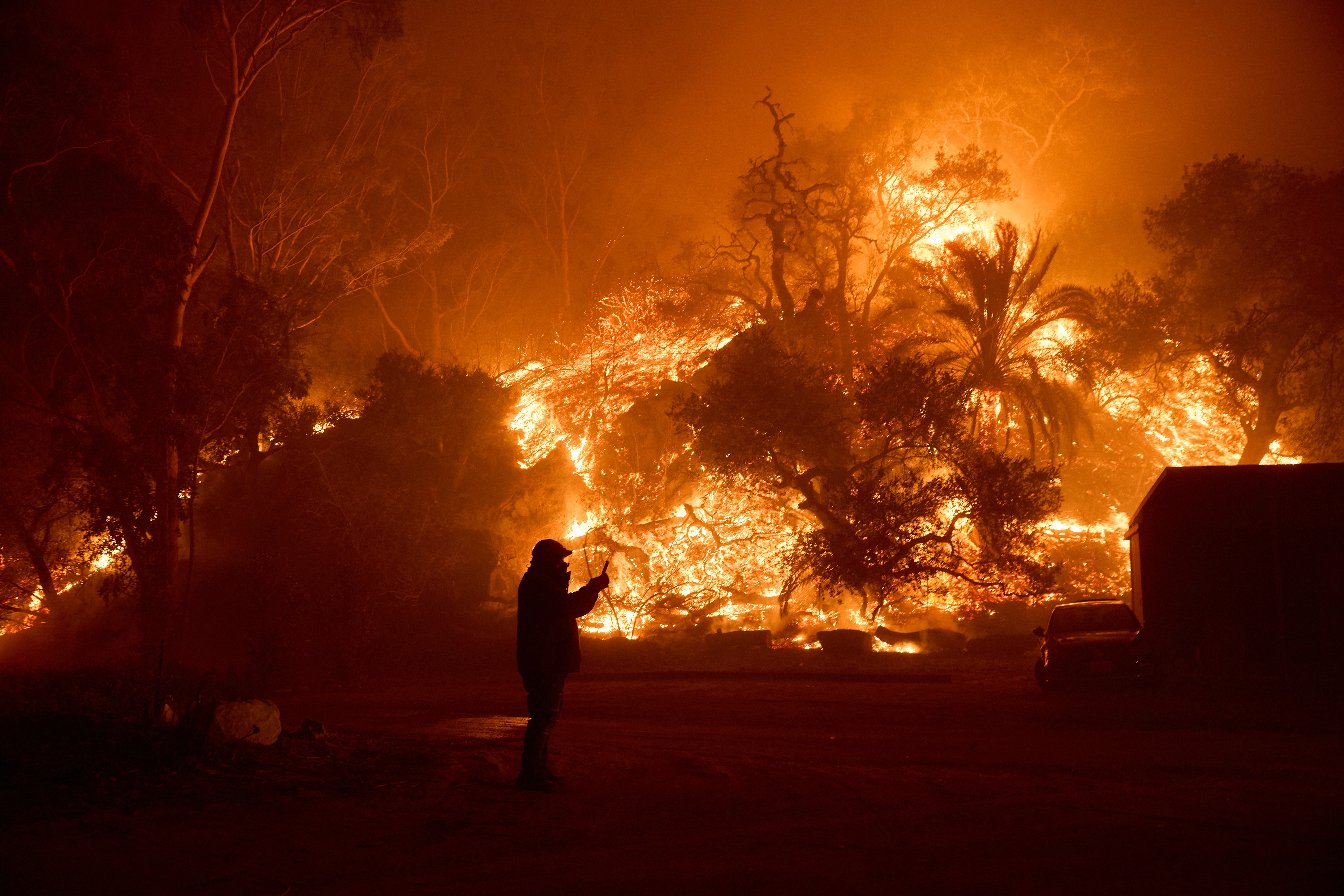 Franklin Fire in Malibu, California