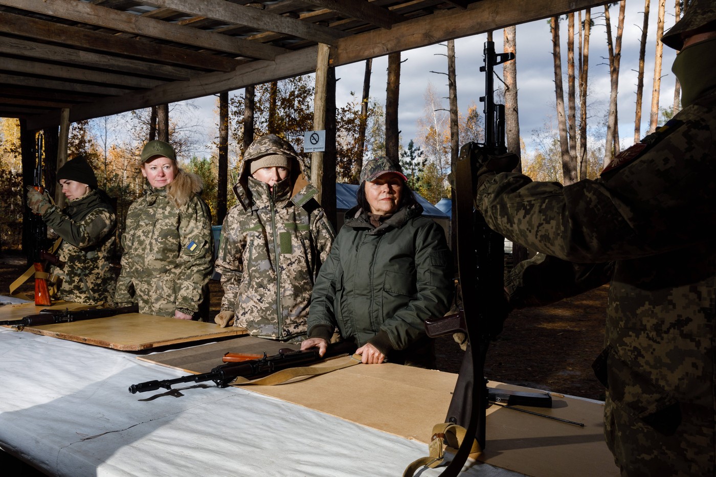 Female air defence mobile group "Witches of Bucha" in Kyiv, Ukraine - 2 Nov 2024