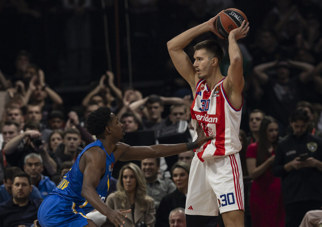 during the 2024/2025 Turkish Airlines EuroLeague match between Crvena Zvezda Meridianbet Belgrade and Maccabi at Belgrade Arena on December 20, 2024 in Belgrade, Serbia. (Photo by Srdjan Stevanovic/Starsport.rs ©)