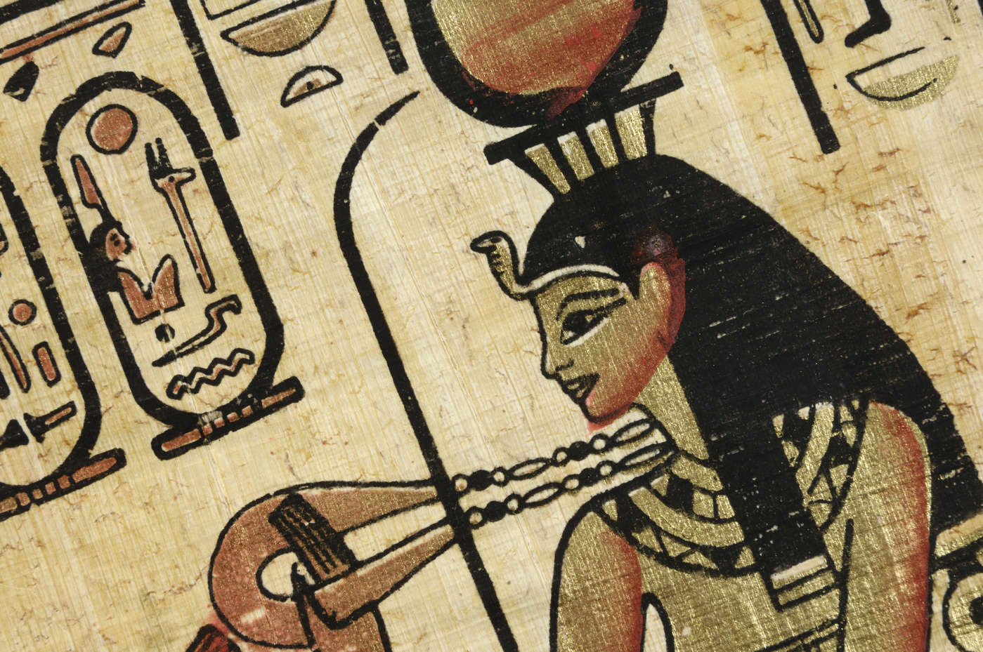Egyptian painting artwork of Cleopatra antique art on papyrus,Image: 900611973, License: Royalty-free, Restrictions: , Model Release: no, Credit line: Oleksiy Maksymenko / imageBROKER / Profimedia