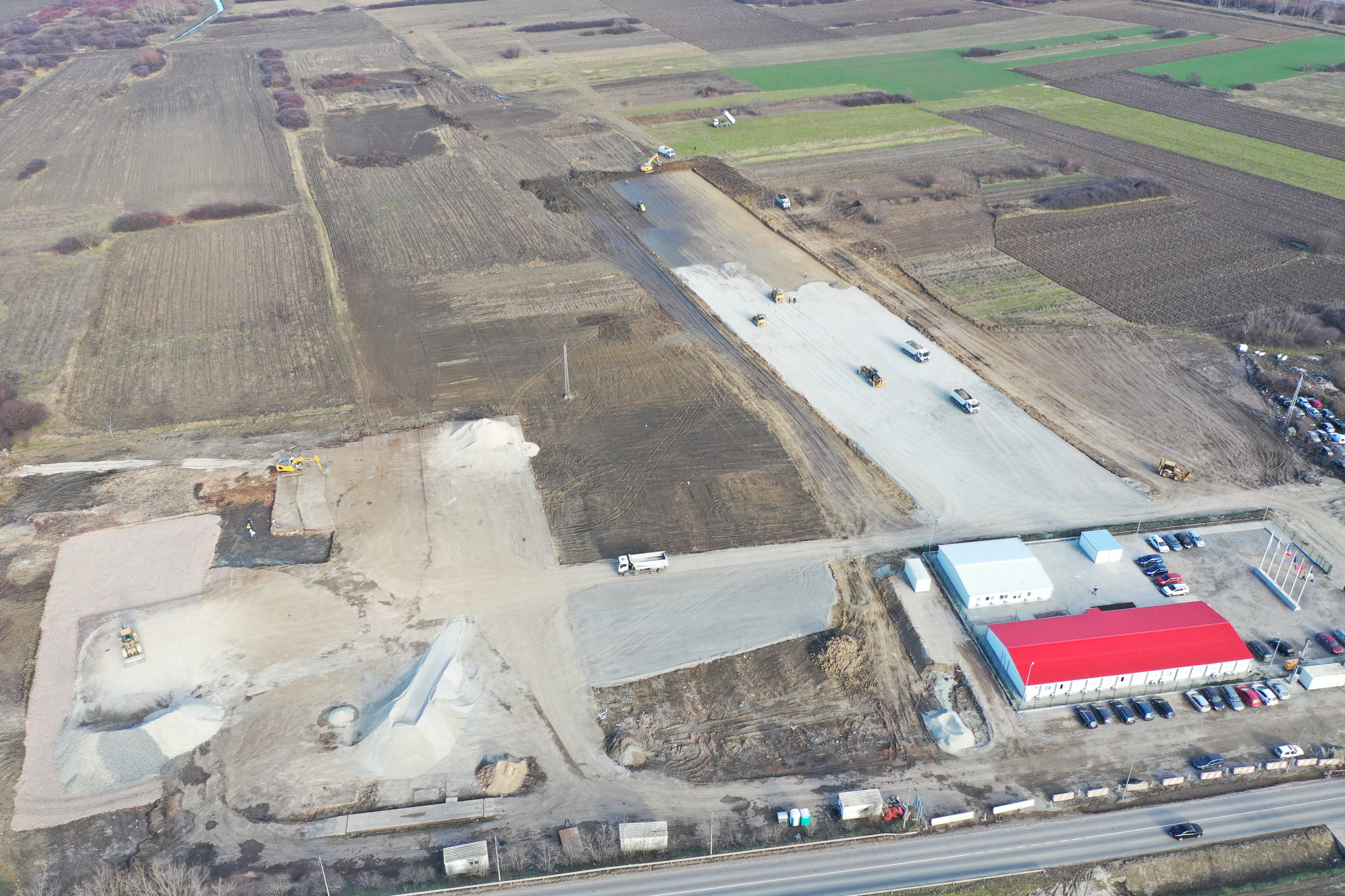 Izgradnja metro stanice Makiš Foto: Nova.rs, dron, snimak dronom, makisko polje