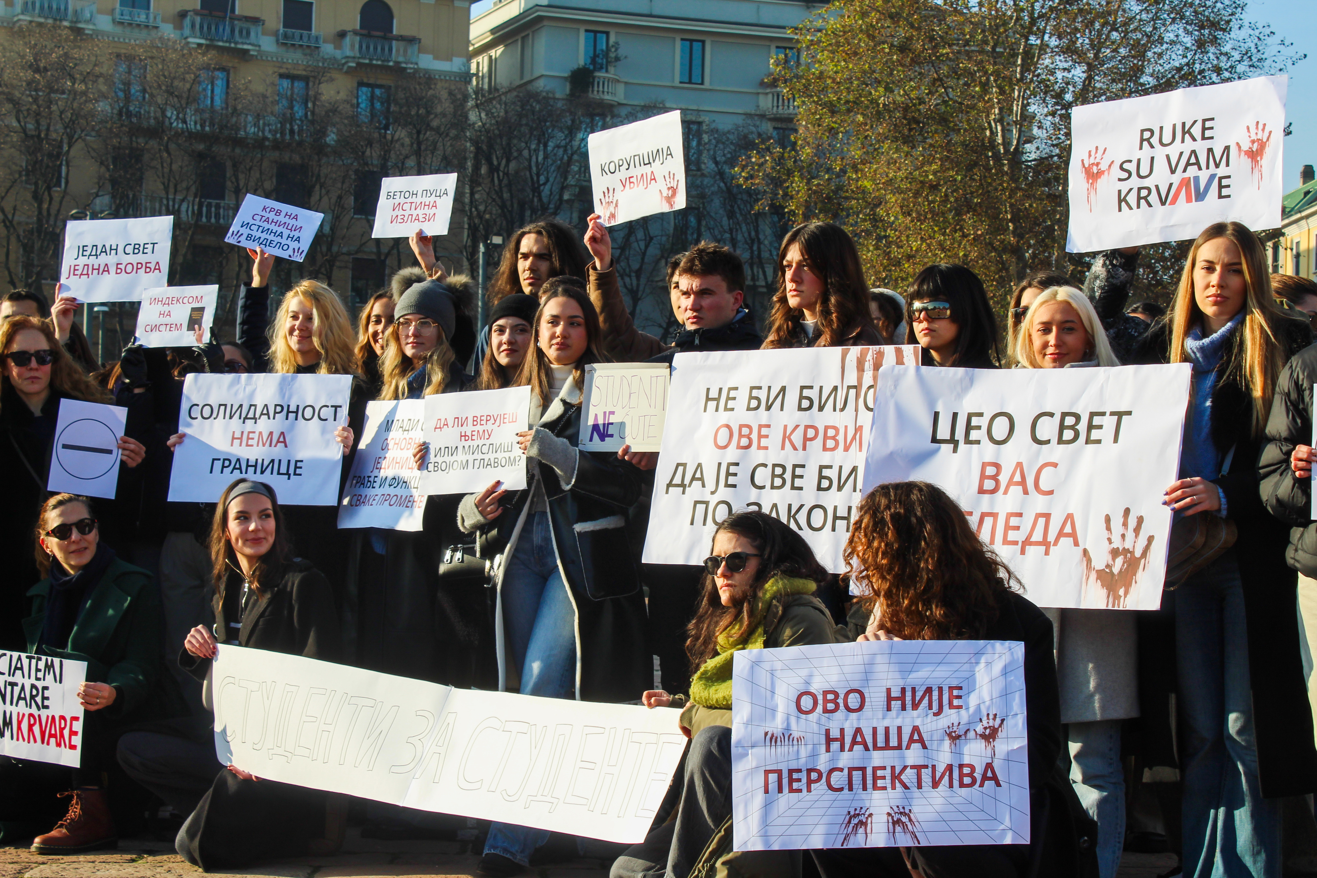 Podrška studentima u Srbiji od srpskih studenata iz Milana, Foto: Privatna arhiva/Nina Ković