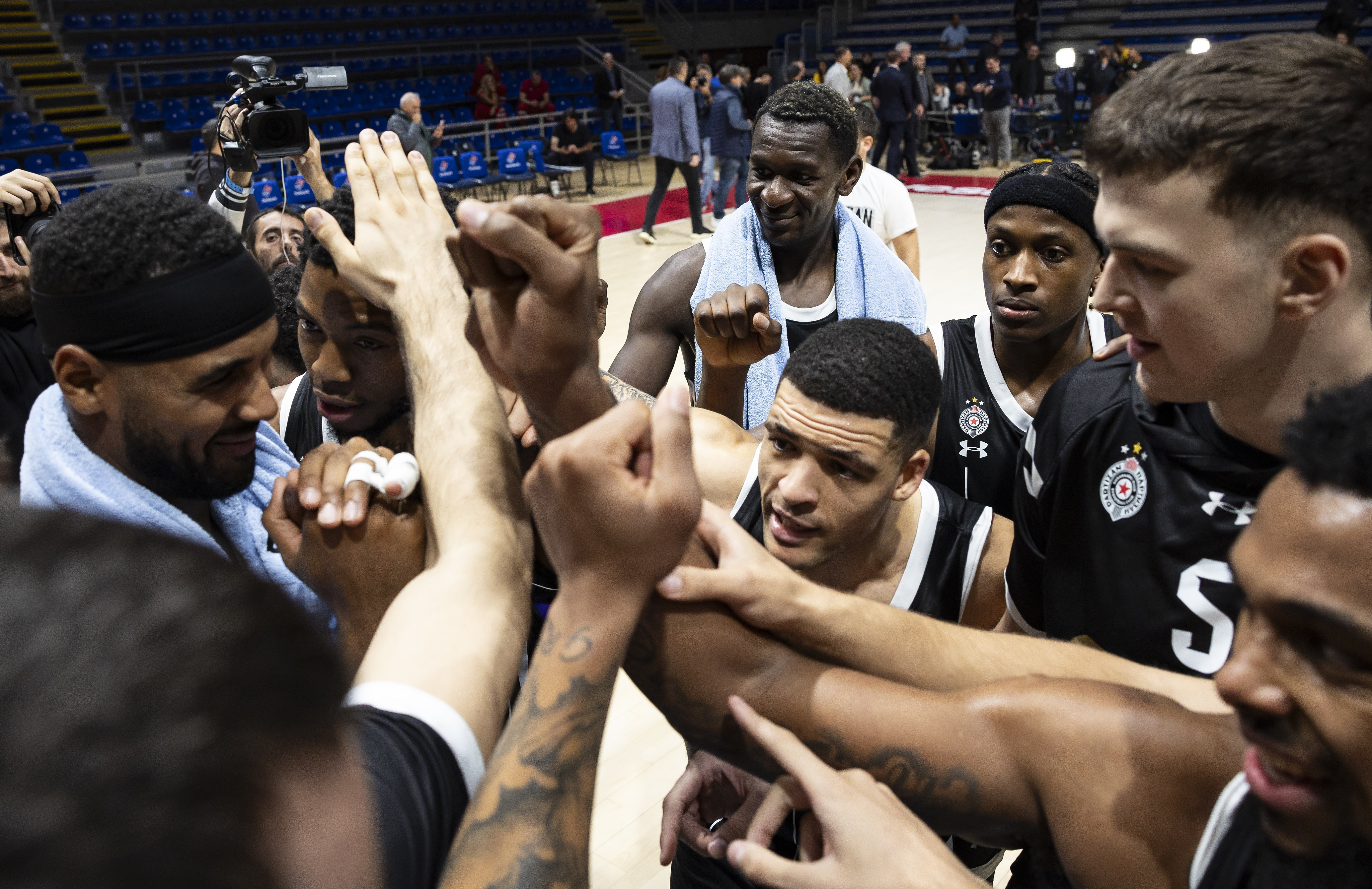 during the 2024/2025 Turkish Airlines EuroLeague match between Maccabi Playtika Tel Aviv v Partizan Mozzart Bet Belgrade at Aleksandar Nikolic hall on October 17, 2024 in Belgrade, Serbia. (Photo by Srdjan Stevanovic/Starsport.rs ©)