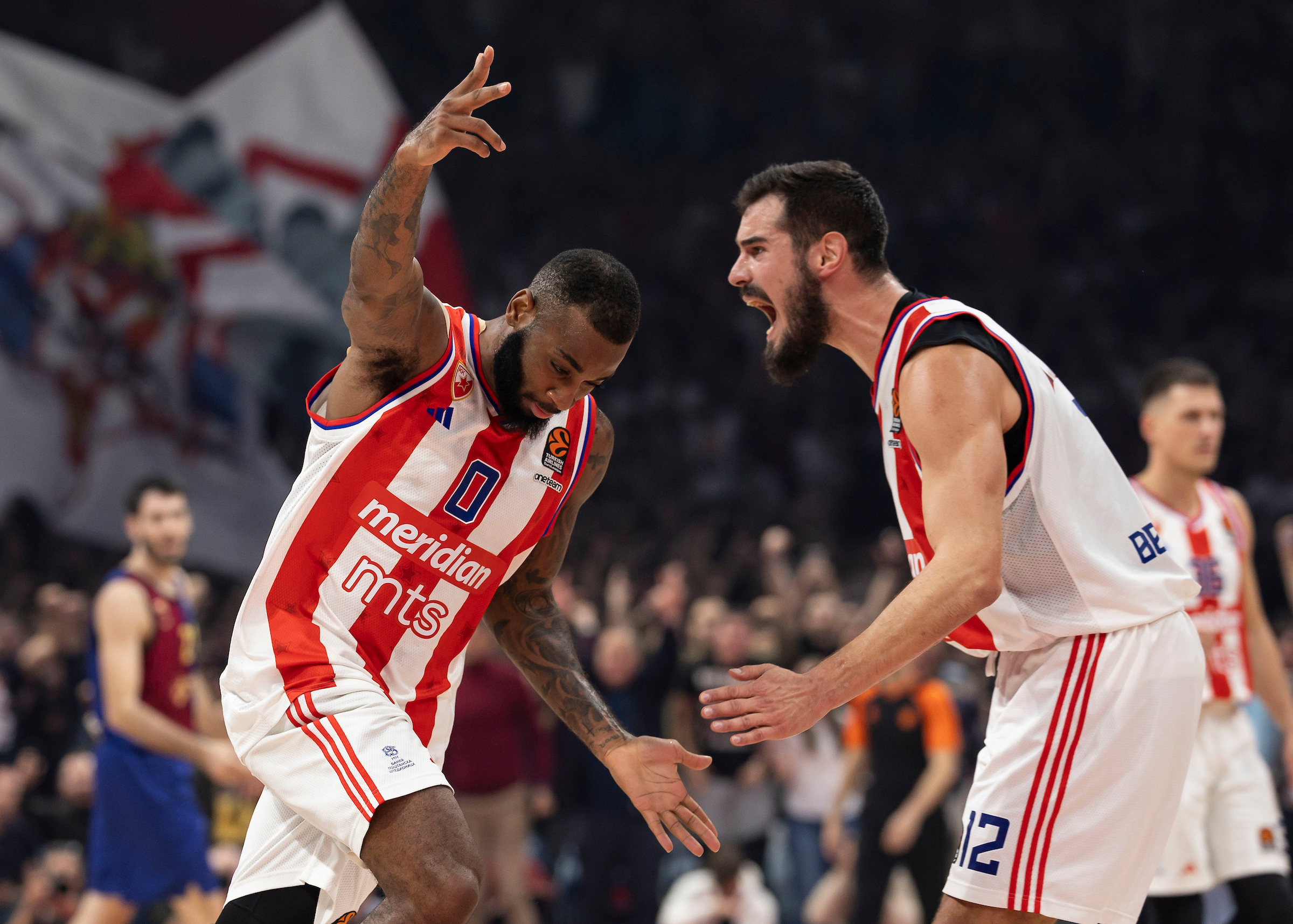 during the 2024/2025 Turkish Airlines EuroLeague match between Crvena Zvezda Meridianbet Belgrade v FC Barcelona - Turkish Airlines EuroLeague Gasteiz at Belgrade Arena on October  18, 2024 in Belgrade, Serbia. (Photo by Vatroslav Hladny/Starsport.rs ©)