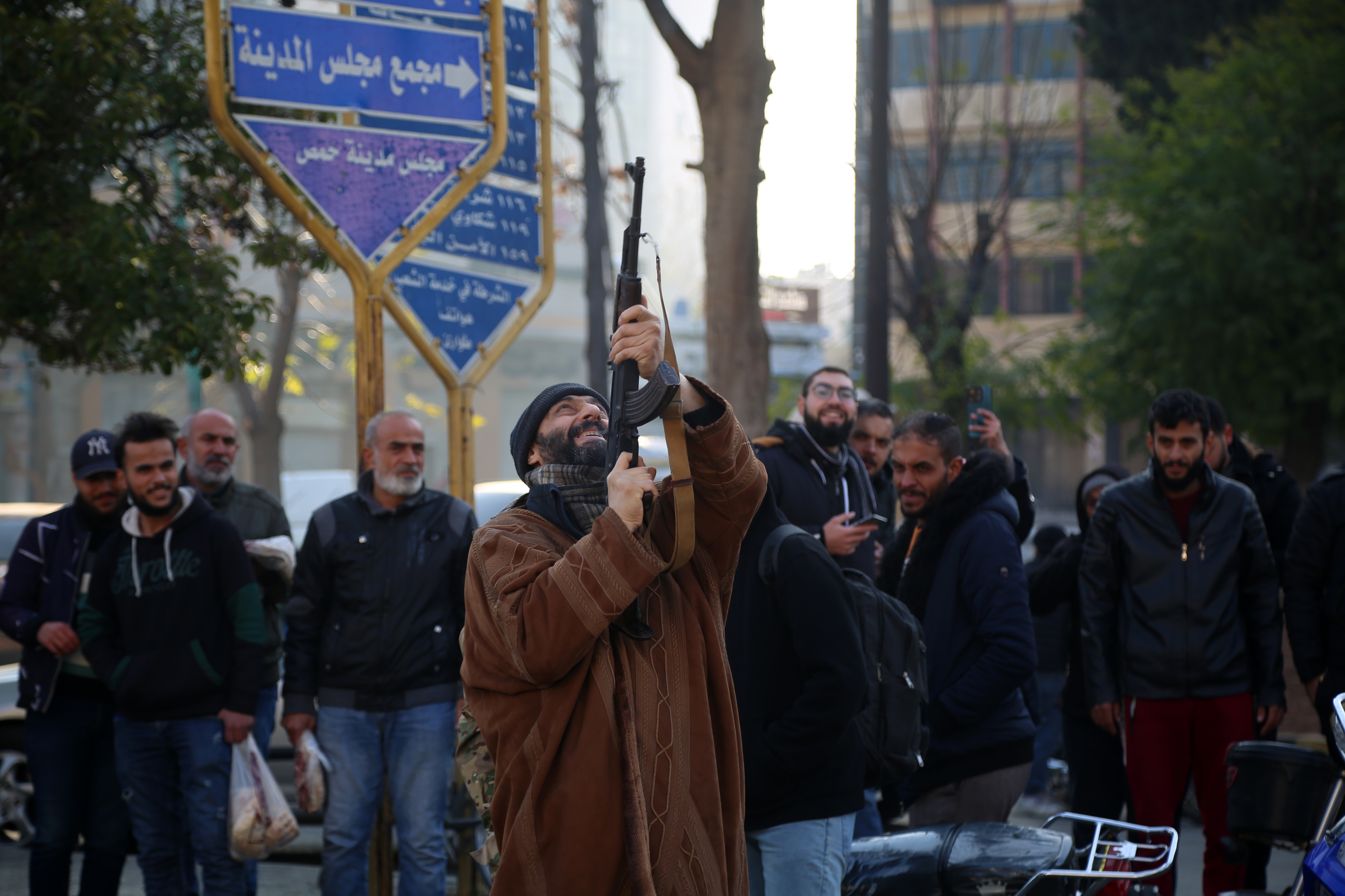Sirija, Celebrations in Homs after the capture of Damascus and the overthrow of al-Assad