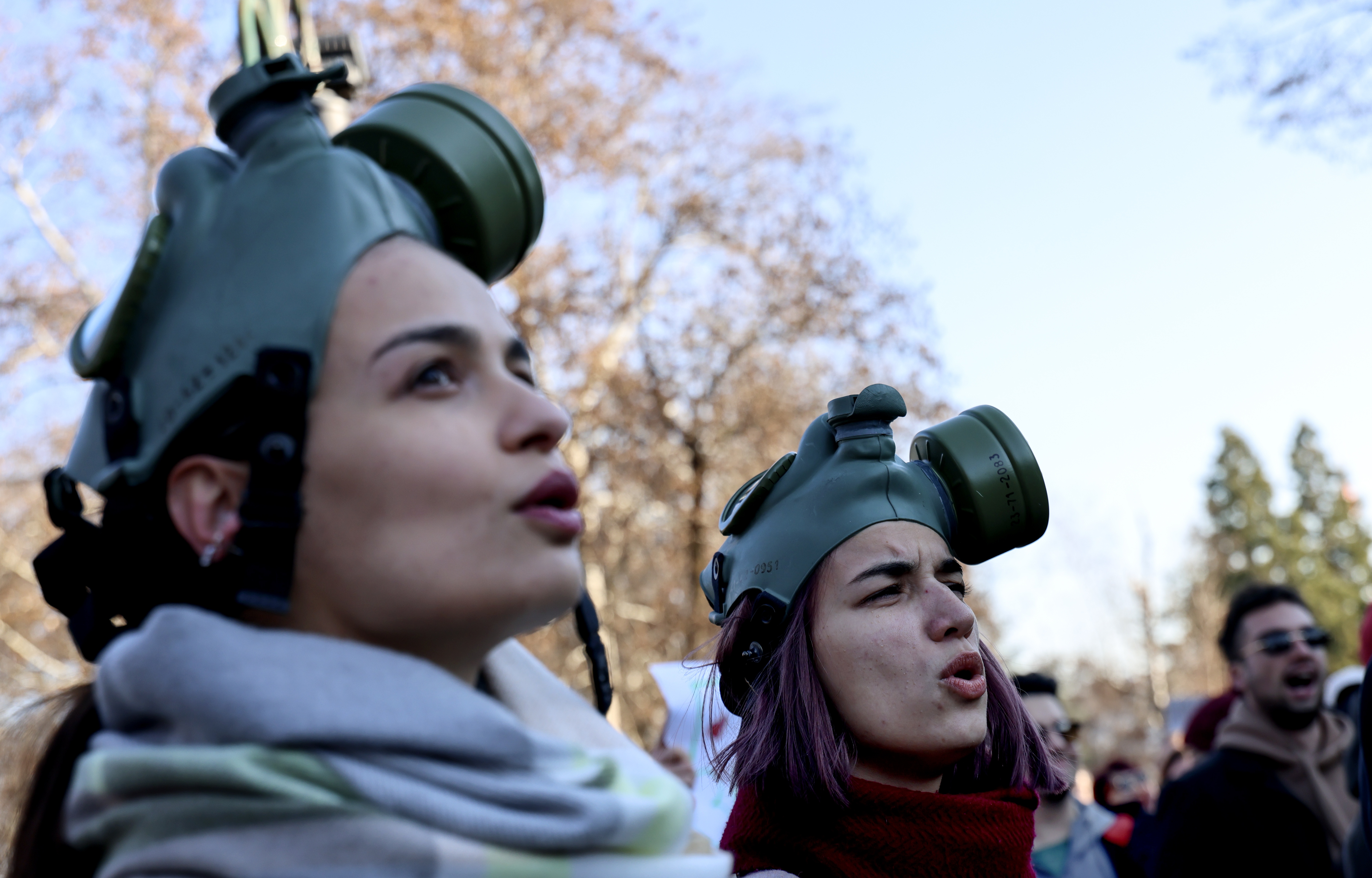 Protest march against air pollution in Skopje