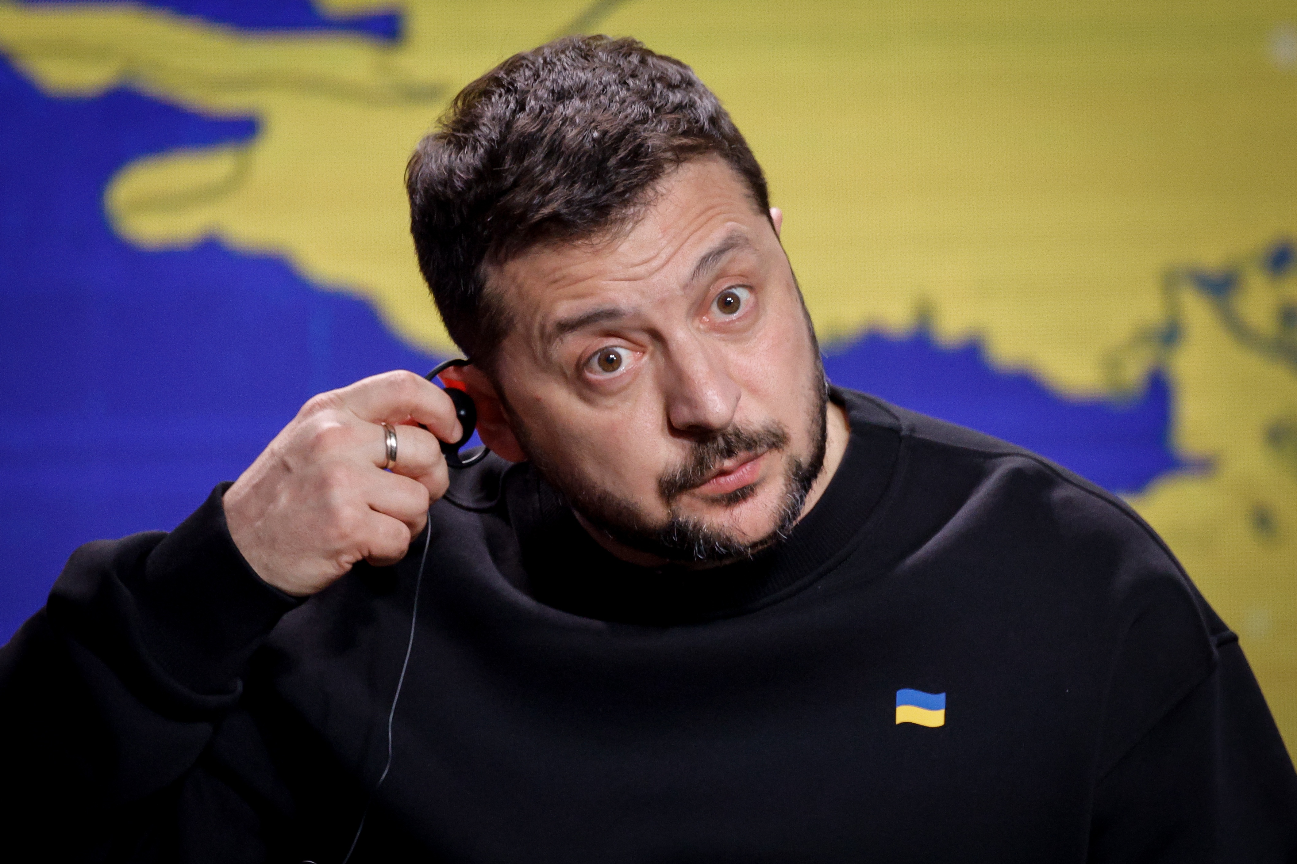 Ukrainian President Zelensky holds press conference in Kyiv