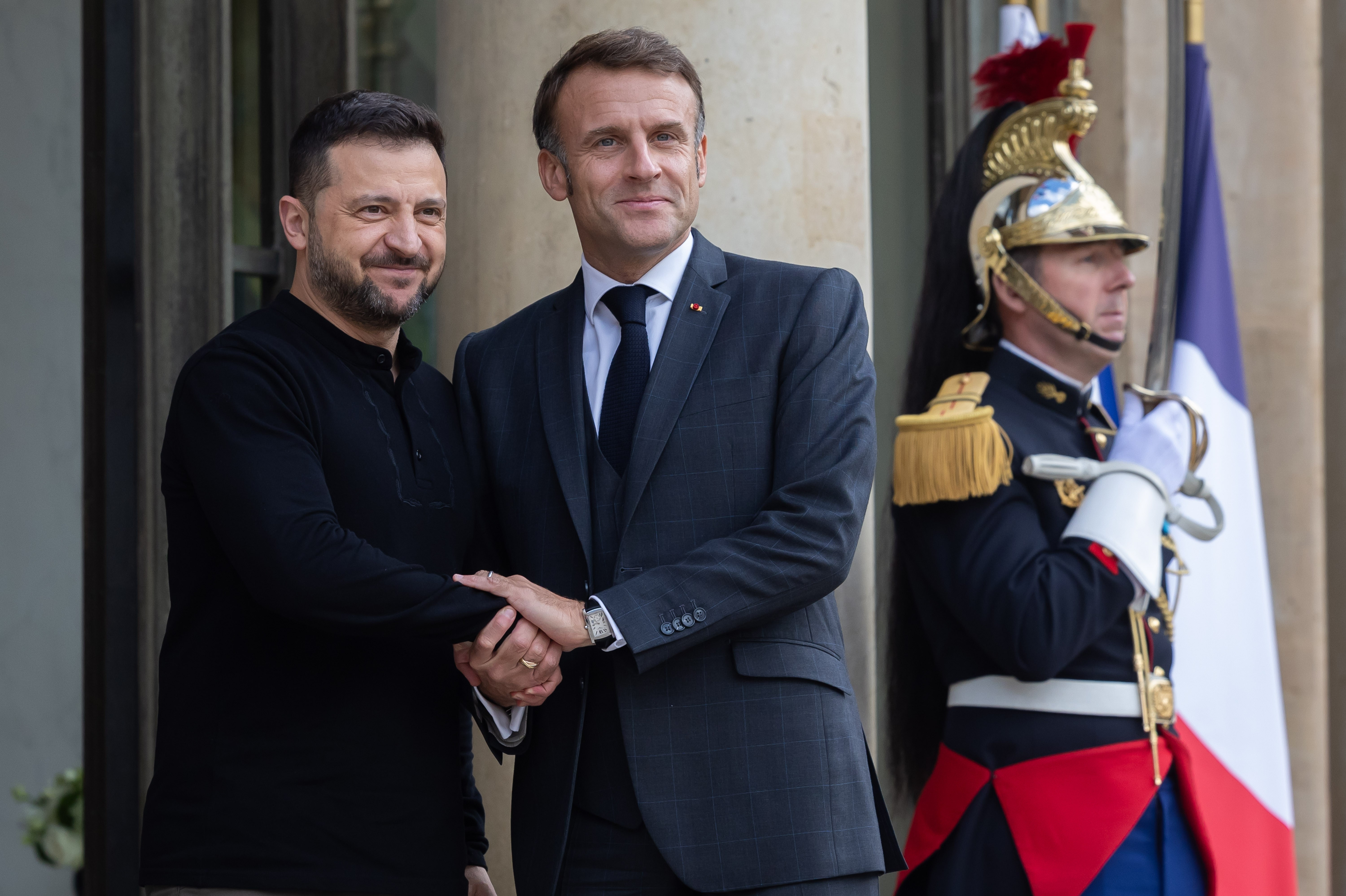 Ukrainian President Volodymyr Zelensky in Paris