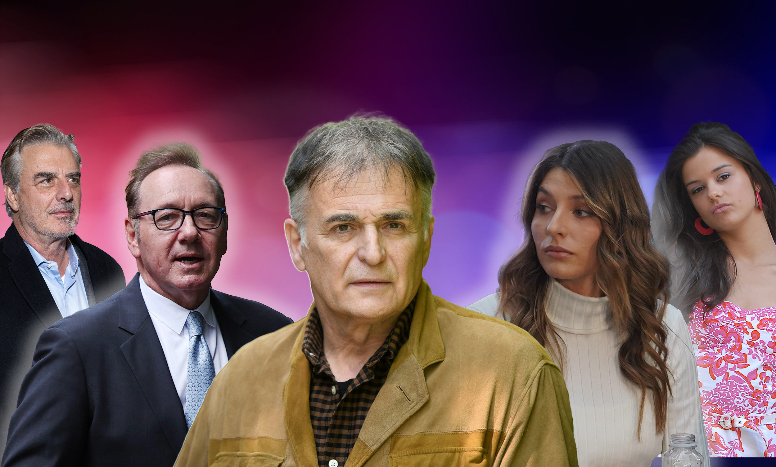 Kombo za kaver Branislav Lečić u prvom planu, sa jedne strane Kris Not i Kevin Spejsi, sa druge strane Anđela Jovanović i Danijela Štajnfeld