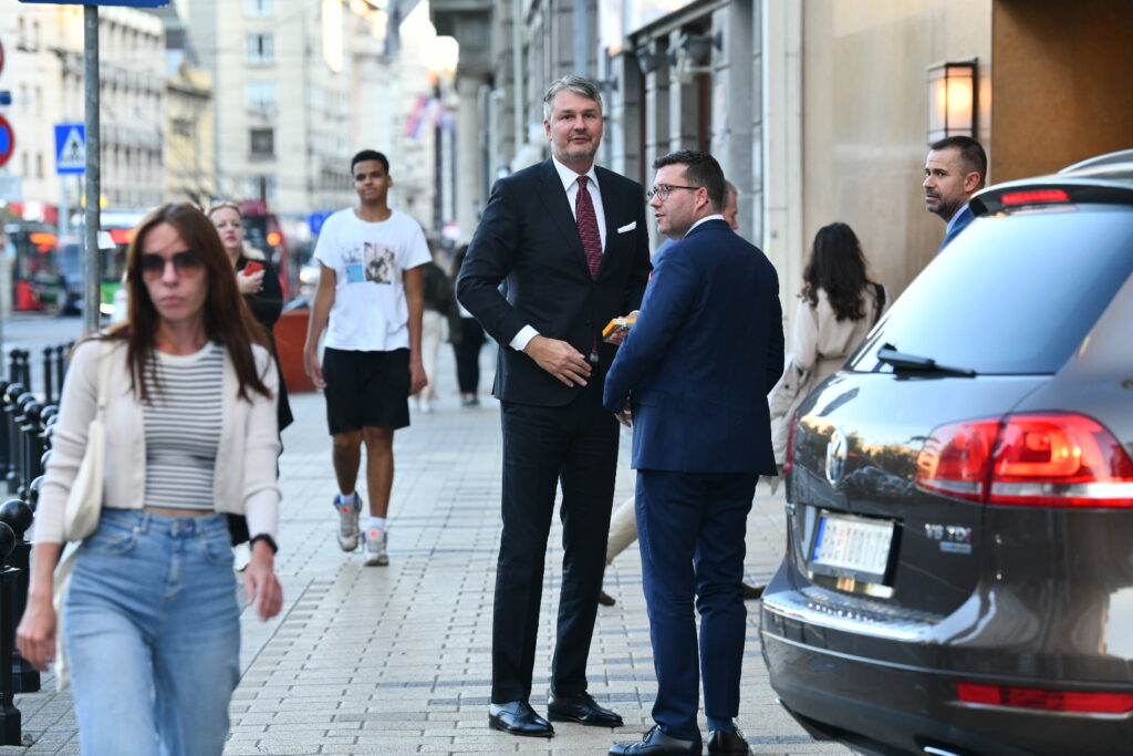 Beograd 23.09.2024 Square Nine Hotel večera donald tramp junior sa biznismenima iz srbije