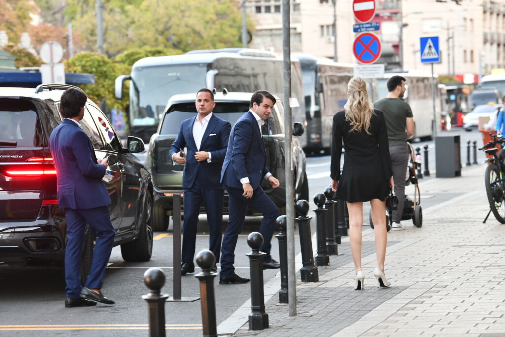 Beograd 23.09.2024 Square Nine Hotel večera donald tramp junior sa biznismenima iz srbije