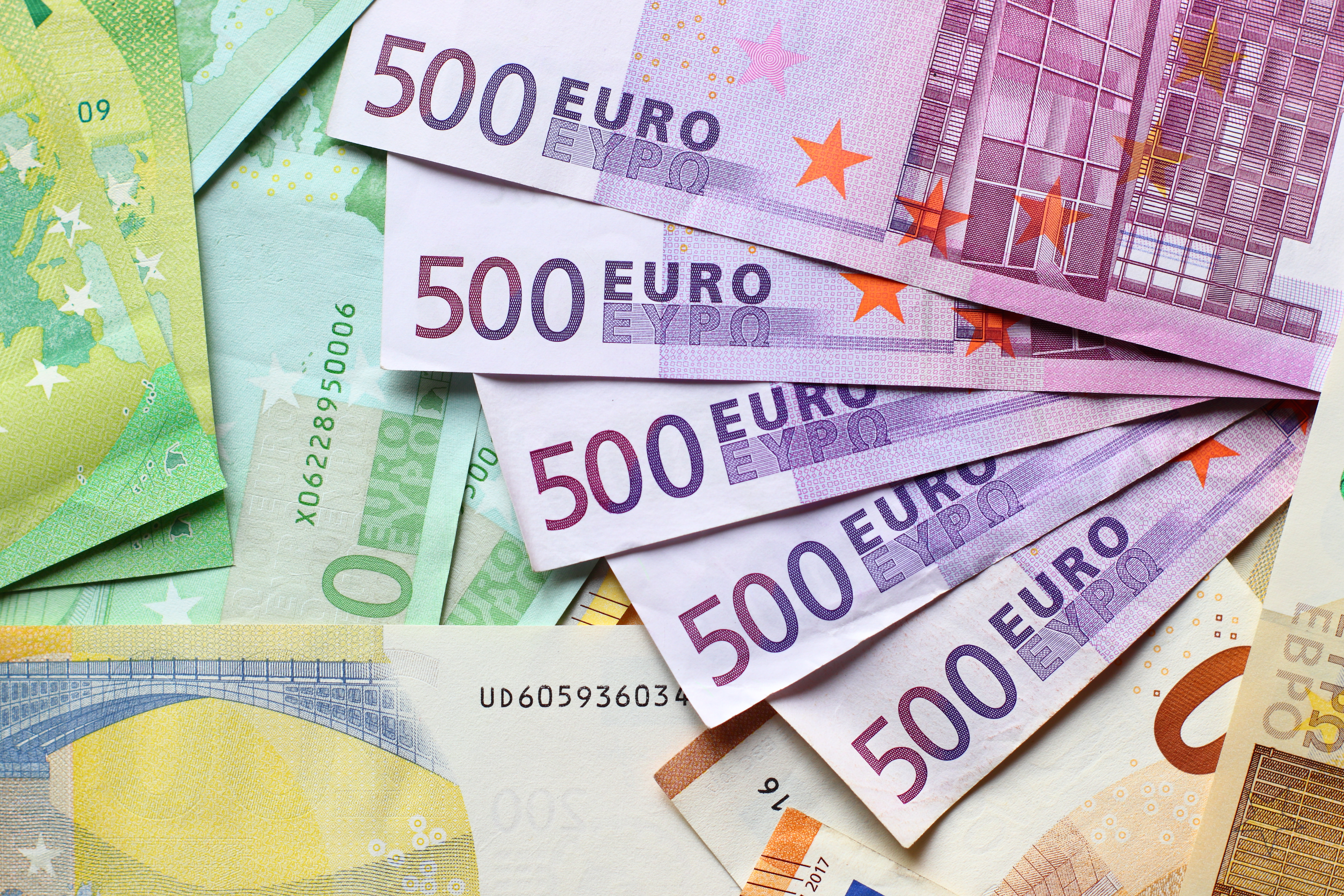 Euro,Currency,Banknotes,Background.,European,Paper,Money,Backdrop,With,100,