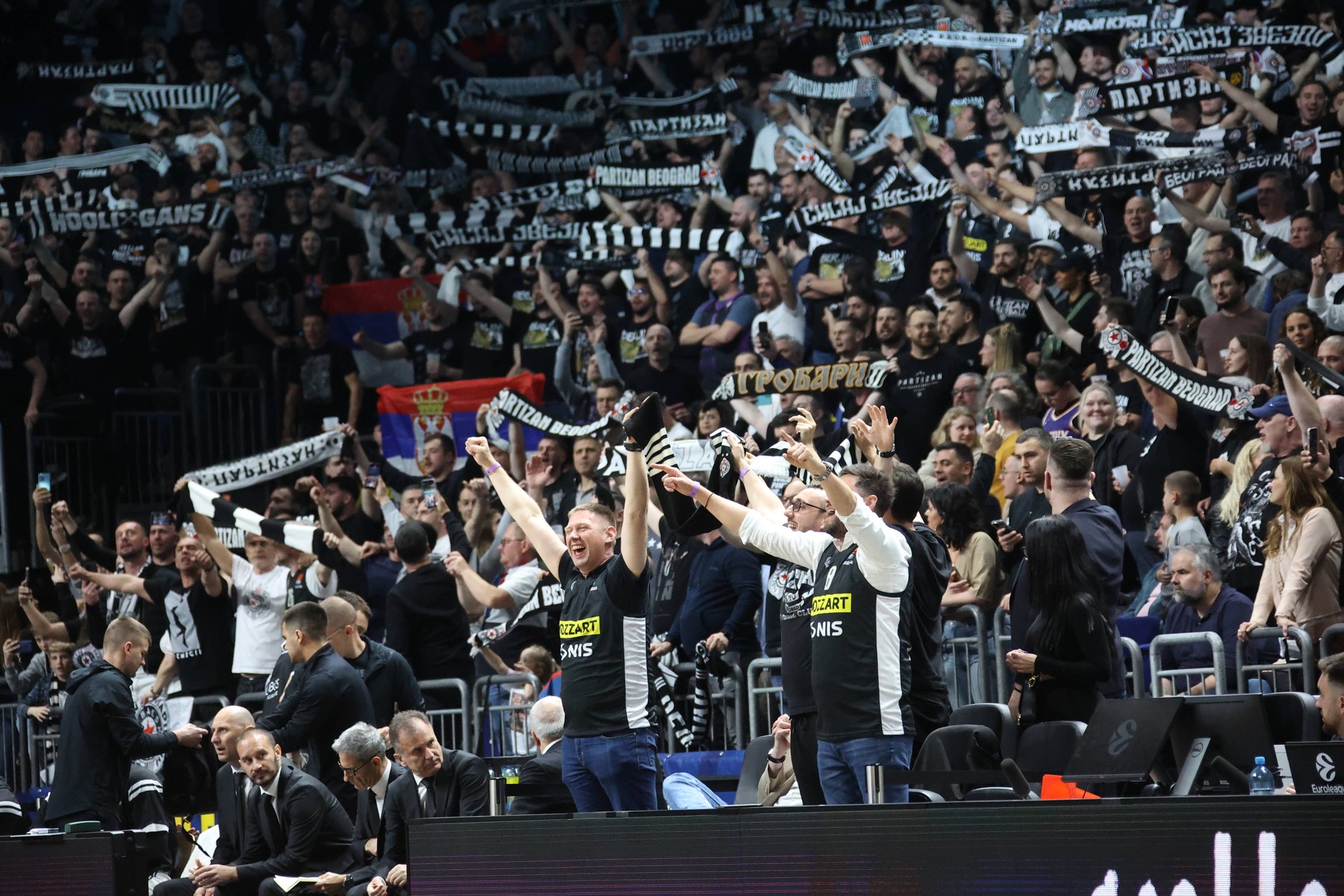 DEU, EuroLeague, ALBA vs. Belgrad, / 04.04.2024, Uber-Arena, Berlin, DEU, EuroLeague, ALBA vs. Belgrad, im Bild Belgrade