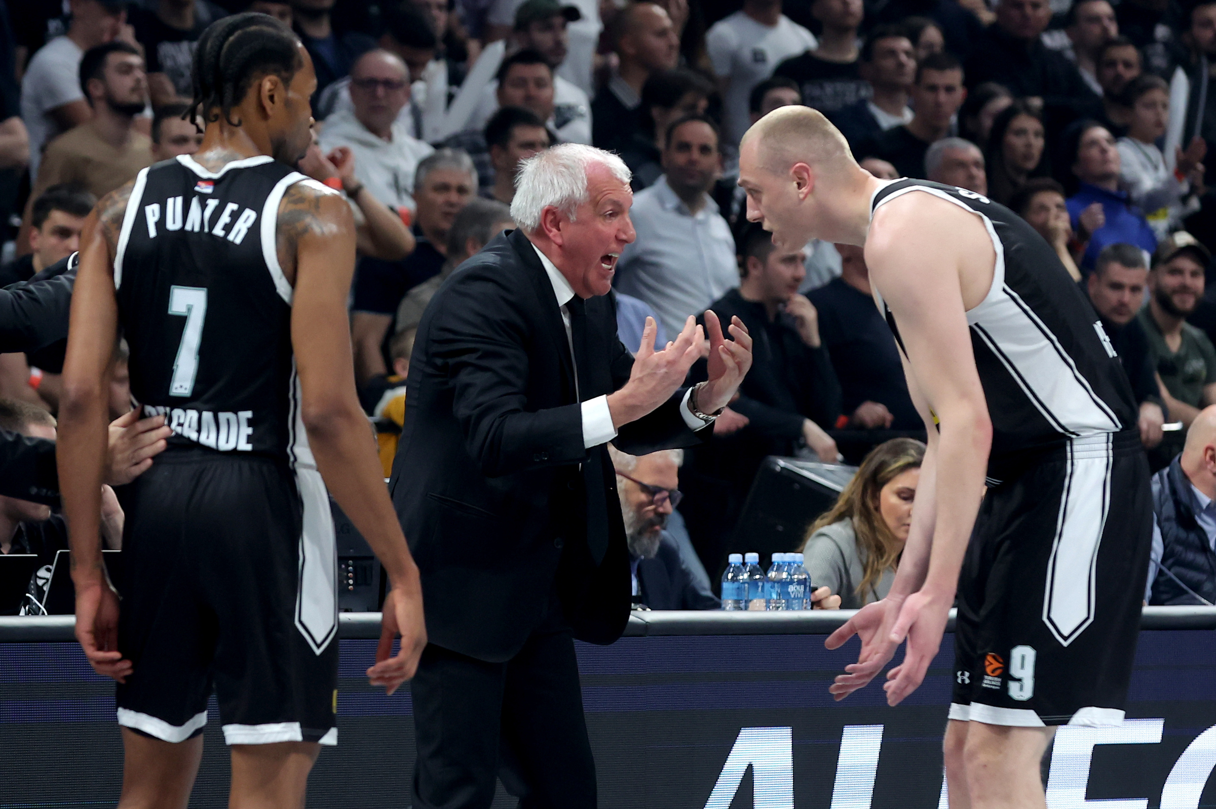 Partizan's during regular season round 30 Euroleague basketball match between Partizan and Baskonia in Belgrade, Serbia on March 19, 2024.
foto: Pedja Milosavljevic/STARSPORT