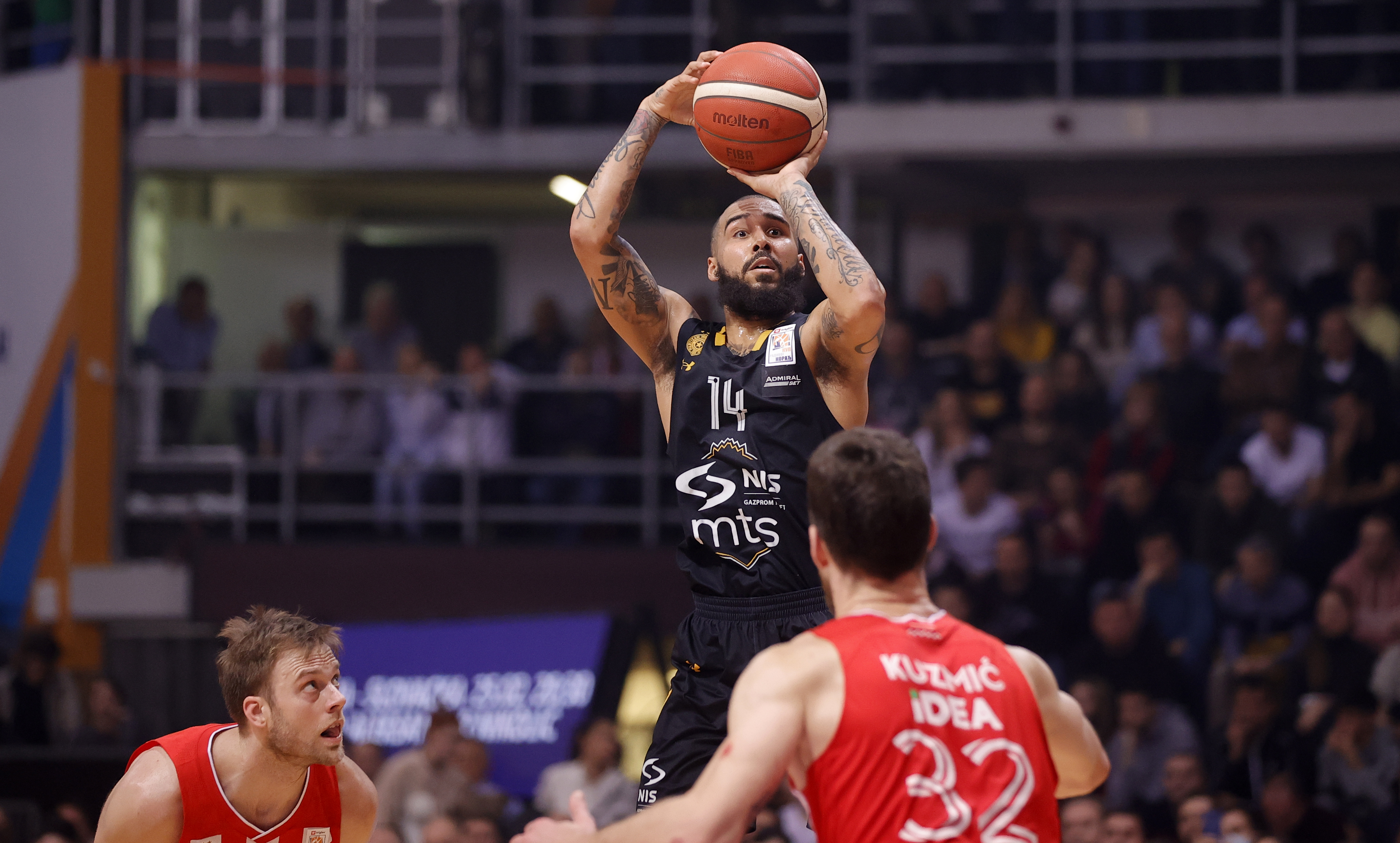 Dallas Moore Kup Radivoja Koraca, kup Srbije, finale Crvena Zvezda - Partizan  kosarka, Nis, Srbija 20.2.2022.  photo: Pedja Milosavljevic/STARSPORT