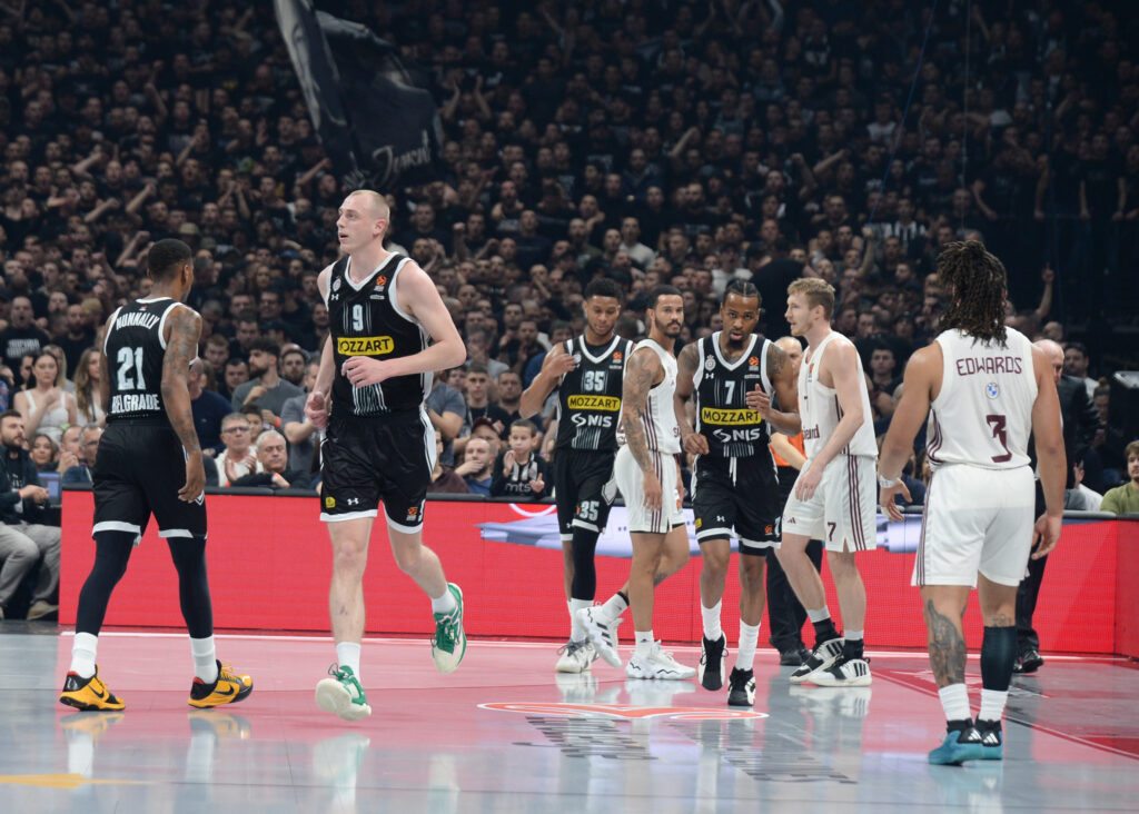 Beograd 08. februar 2024. Kosarkaska utakmica  izmedju Partizan Mozzart Bet Beograd i Bajern Minhen u Štark areni Foto:Janko Andjelić