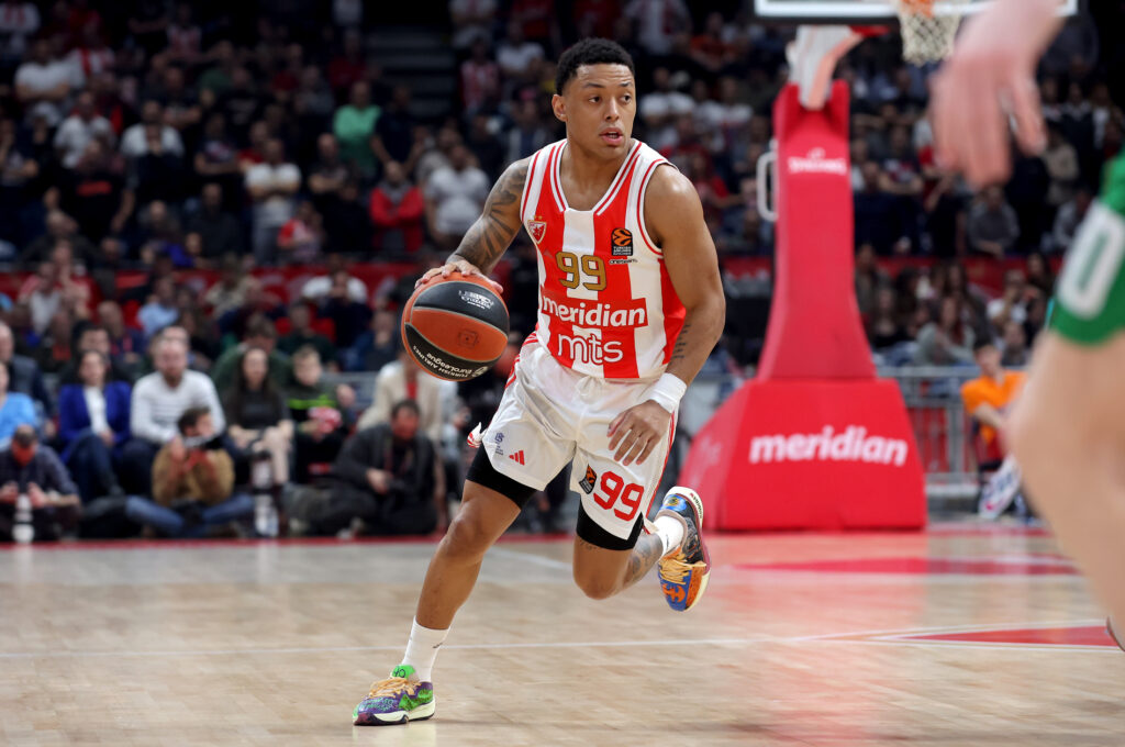 Regular season round 27 Euroleague basketball match between Crvena Zvezda (Red Star) and Zalgiris in Belgrade, Serbia on Feb. 9, 2024.