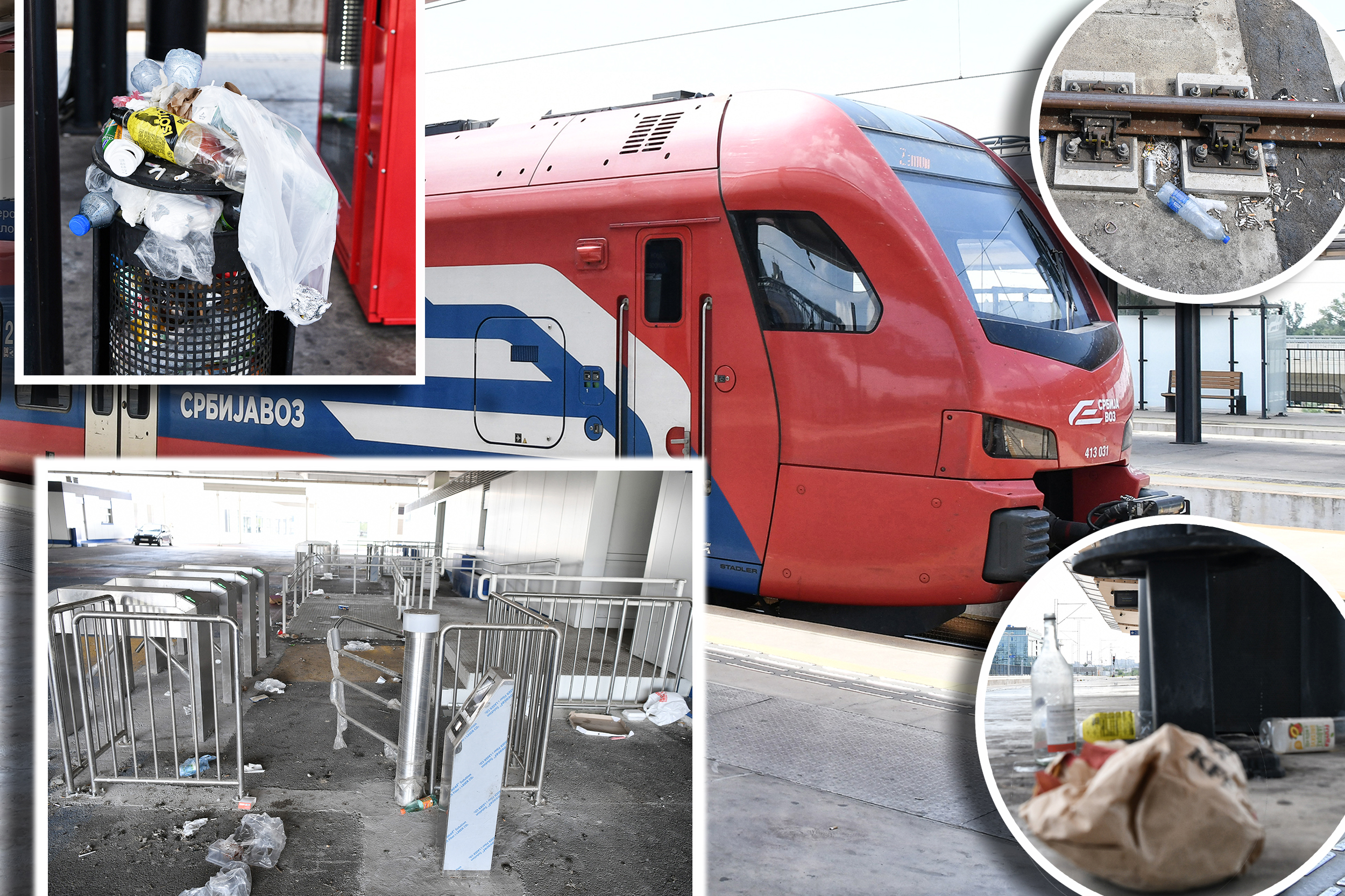 kombo beograd 05.08.2024 novi beograd beovoz zapustena prljava stanica peron , kod buvljaka