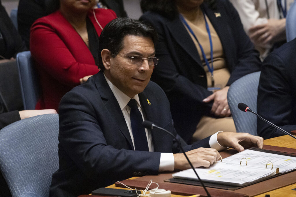 FILE - Israel's Ambassador to the United Nations Danny Danon speaks during a Security Council meeting at United Nations headquarters, Friday, Sep. 27, 2024. (AP Photo/Yuki Iwamura, File)