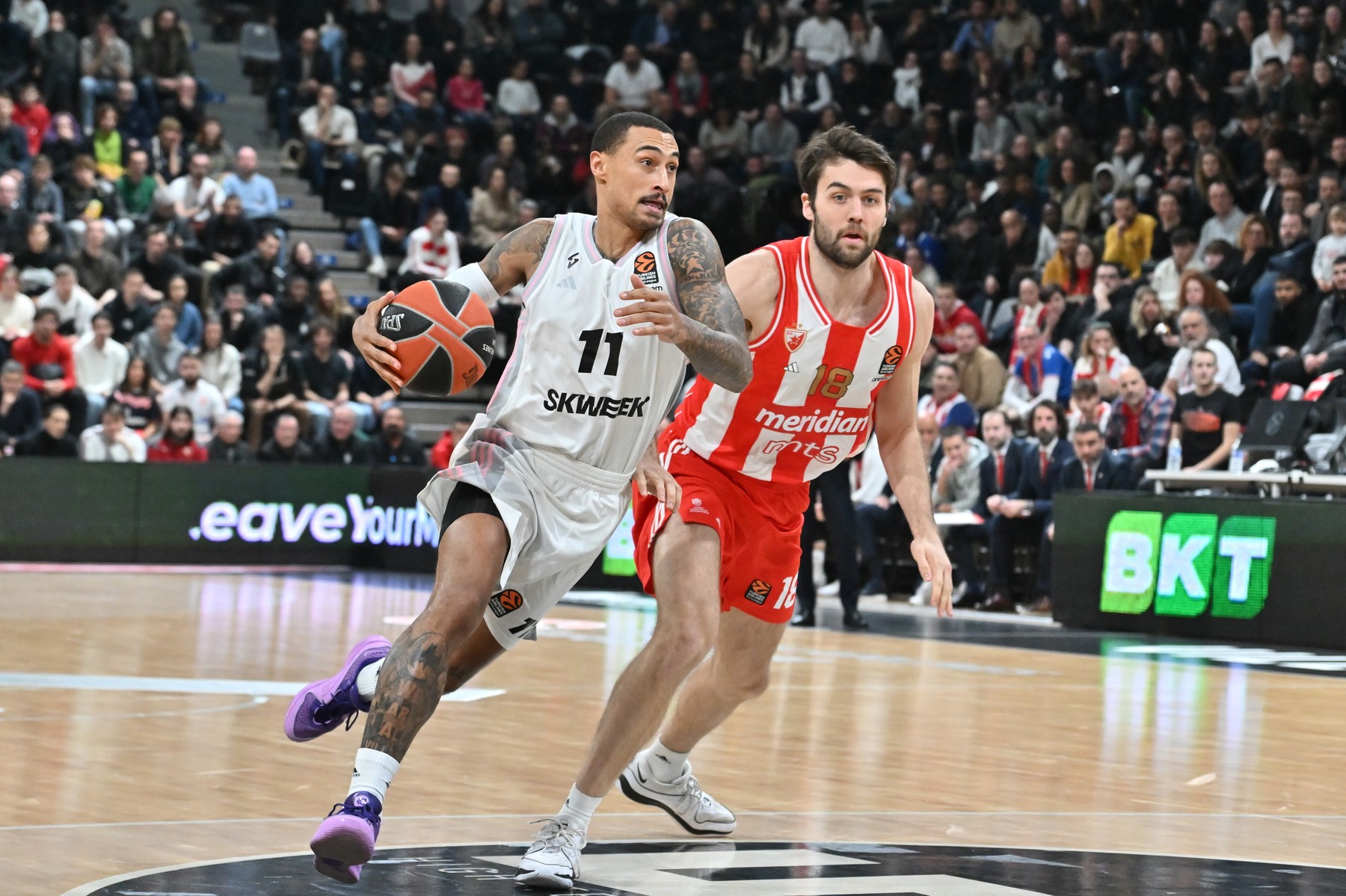 BASKETBALL : LDLC ASVEL vs Etolie Rouge Belgrade - Euroligue - 09/01/2024