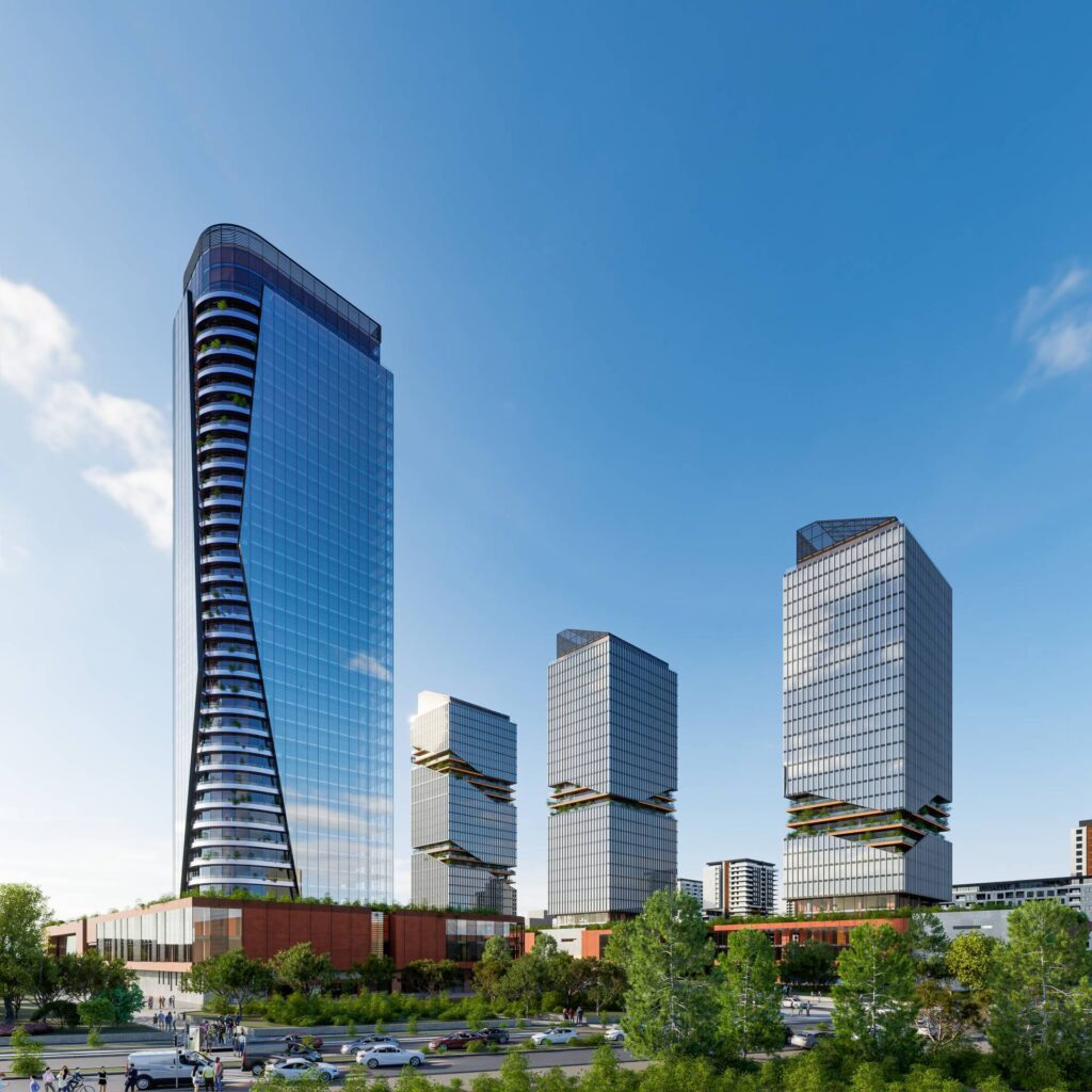 Green Line: Kompleks na mestu IMT-a sa kulom visine 160 metara