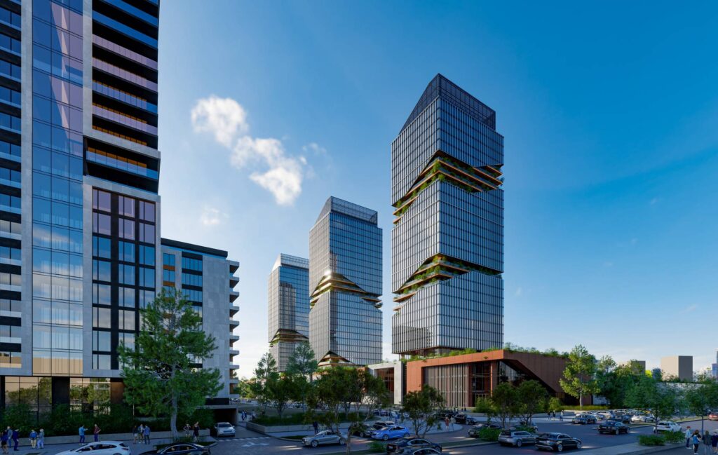 Green Line: Kompleks na mestu IMT-a sa kulom visine 160 metara