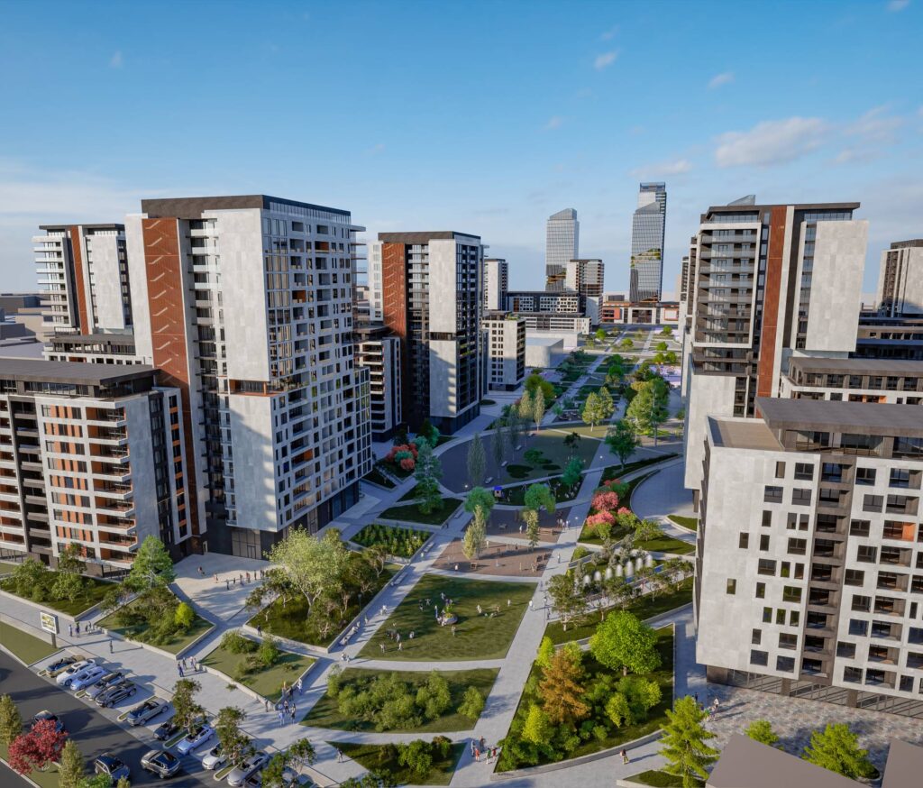 Green Line: Kompleks na mestu IMT-a sa kulom visine 160 metara