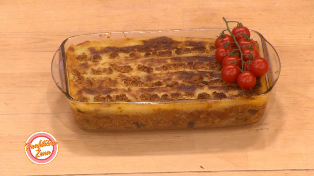 Praktična žena - Posna pita sa sojinim ljuspicama i patlidžanom