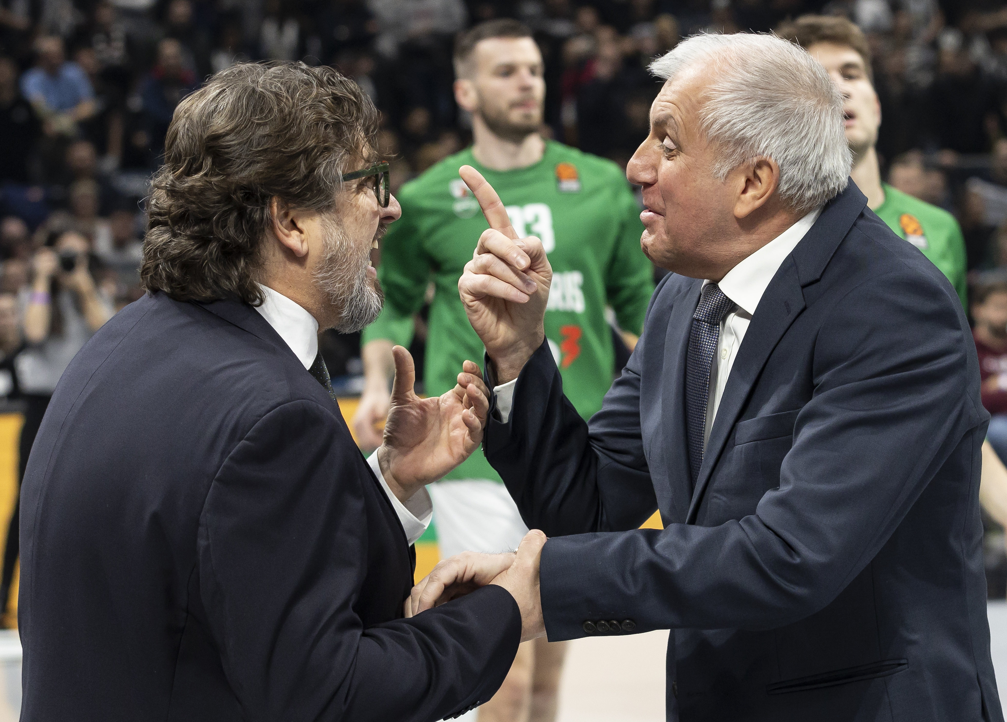 during the 2023/2024 Turkish Airlines EuroLeague match between Partizan Mozzart Bet Belgrade and Zalgiris Kaunas at Stark Arena on January 26, 2024 in Belgrade, Serbia. (Photo by Srdjan Stevanovic/Starsport.rs ©)