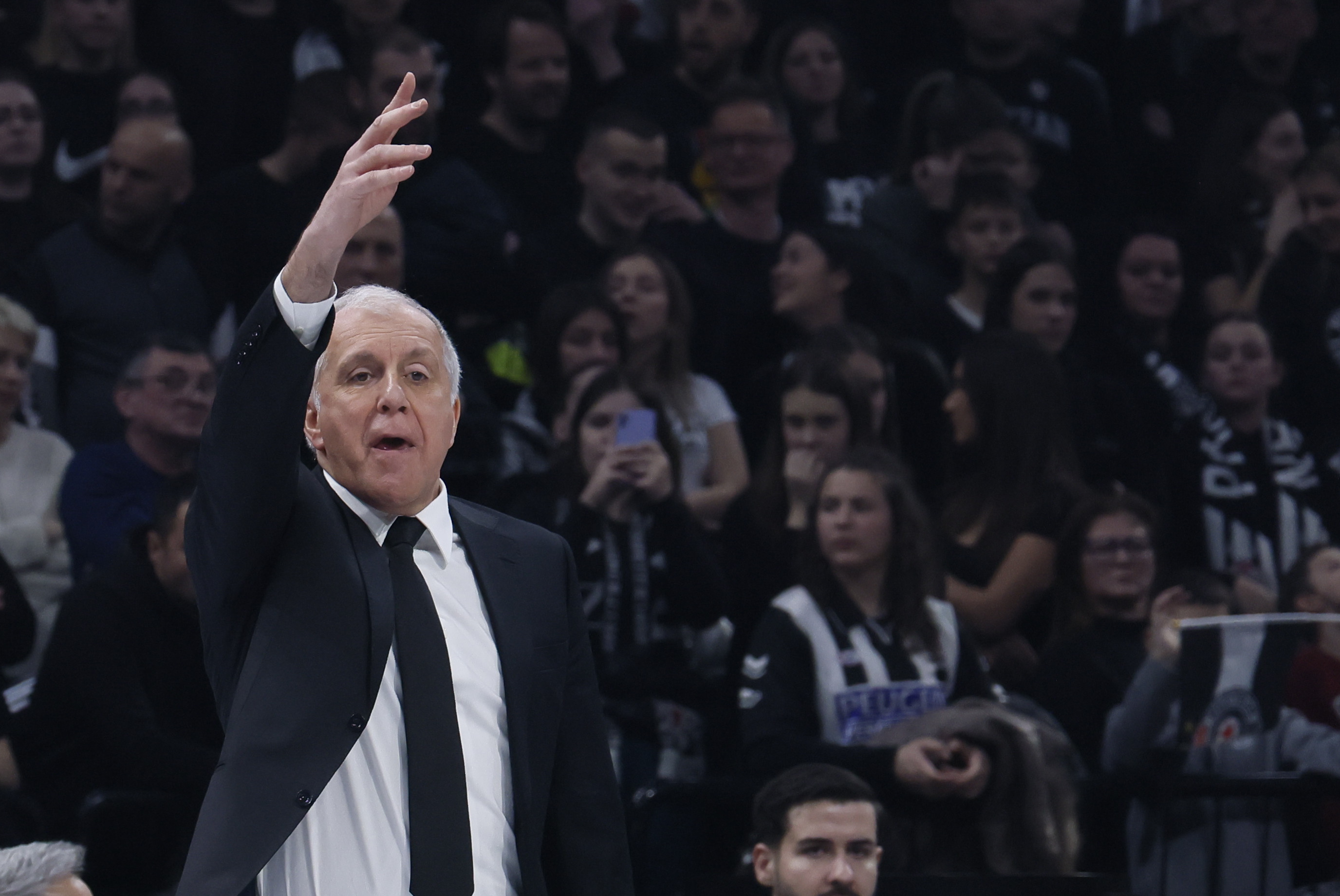 Beograd, 22. januara 2023. - Utakmica 17. kola koarkake ABA lige izmedu KK "Partizan" i KK "Mega". Na fotografiji eljko Obradovic, trener KK Partizan. FOTO TANJUG/MARKO ÐOKOVIC/ bs