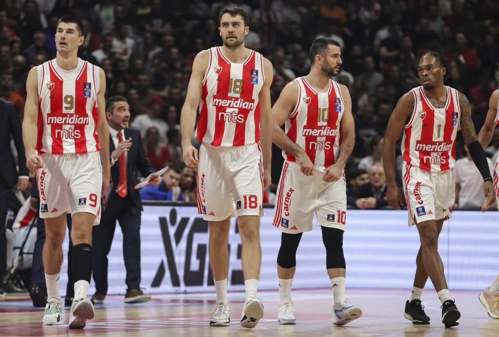 during the Aba League Season 2022-2023 match between Crvena Zvezda and Partizan at Aleksandar Nikolic hall on January 28, 2024 in Belgrade, Serbia. (Photo by Srdjan Stevanovic/Starsport.rs ©)