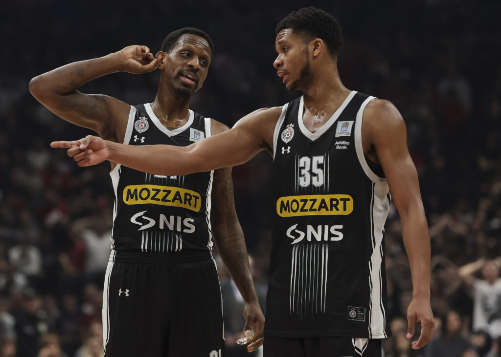 during the Aba League Season 2022-2023 match between Crvena Zvezda and Partizan at Aleksandar Nikolic hall on January 28, 2024 in Belgrade, Serbia. (Photo by Srdjan Stevanovic/Starsport.rs ©)