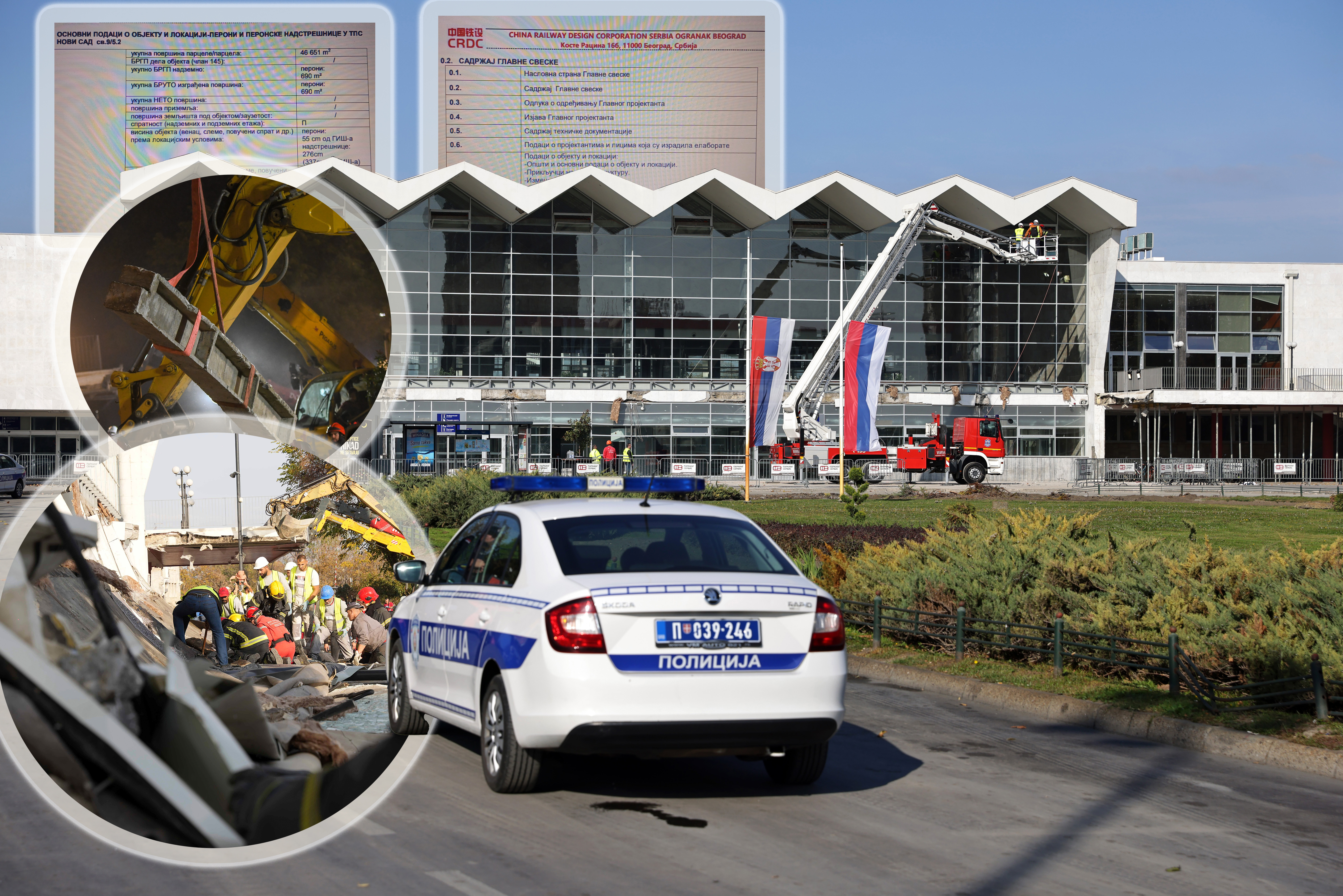 Several people killed after a concrete canopy collapses at Novi Sad Railway station