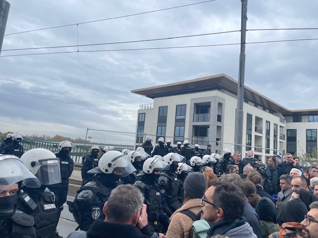 Blokada starog savskog mosta, stari savski most