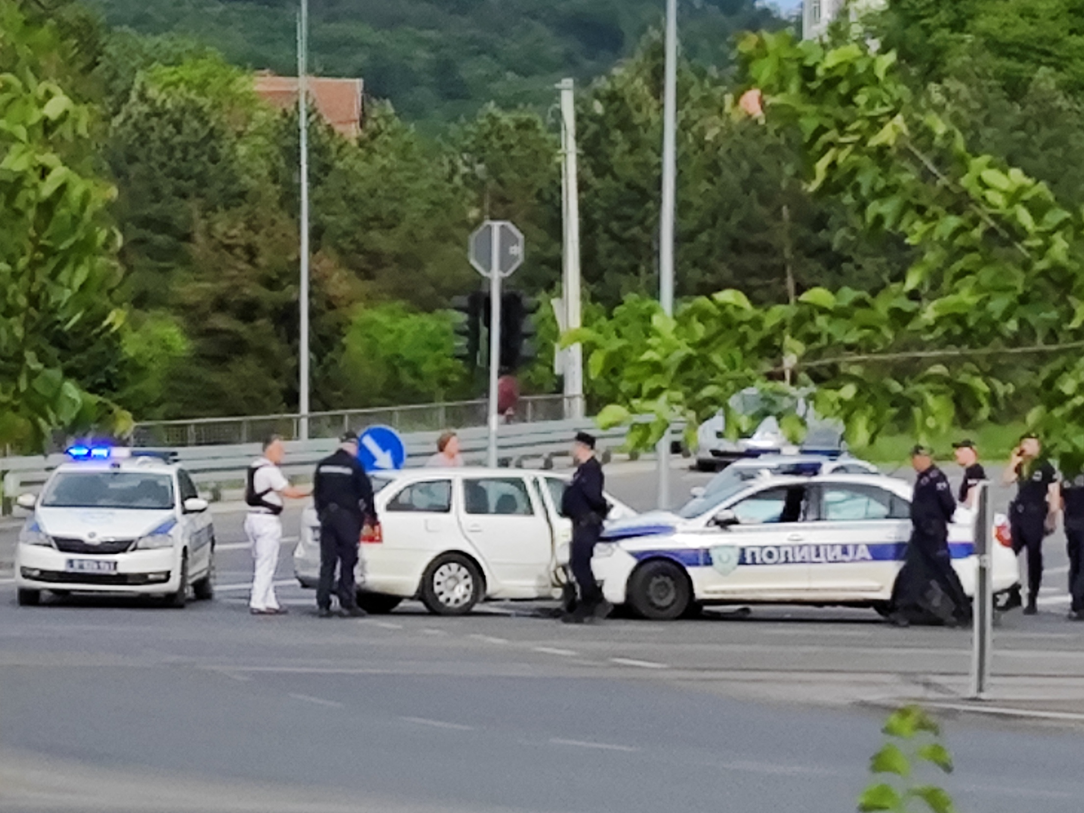 Beograd 01.05.2024. Ugao patrijarha Pavla i Pere Velimirovića, saobraćajna nesreća, policija, uviđaj, uvidjaj Foto: Filip Krainčanić/Nova.rs