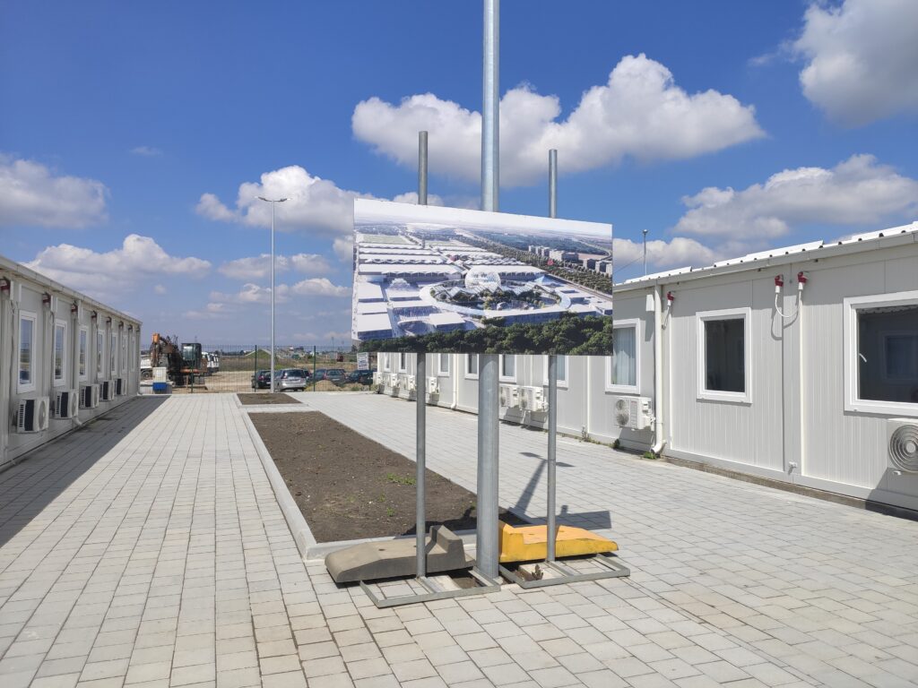 Surčin, gradilište Nacionanog stadiona, Uprava gradilišta