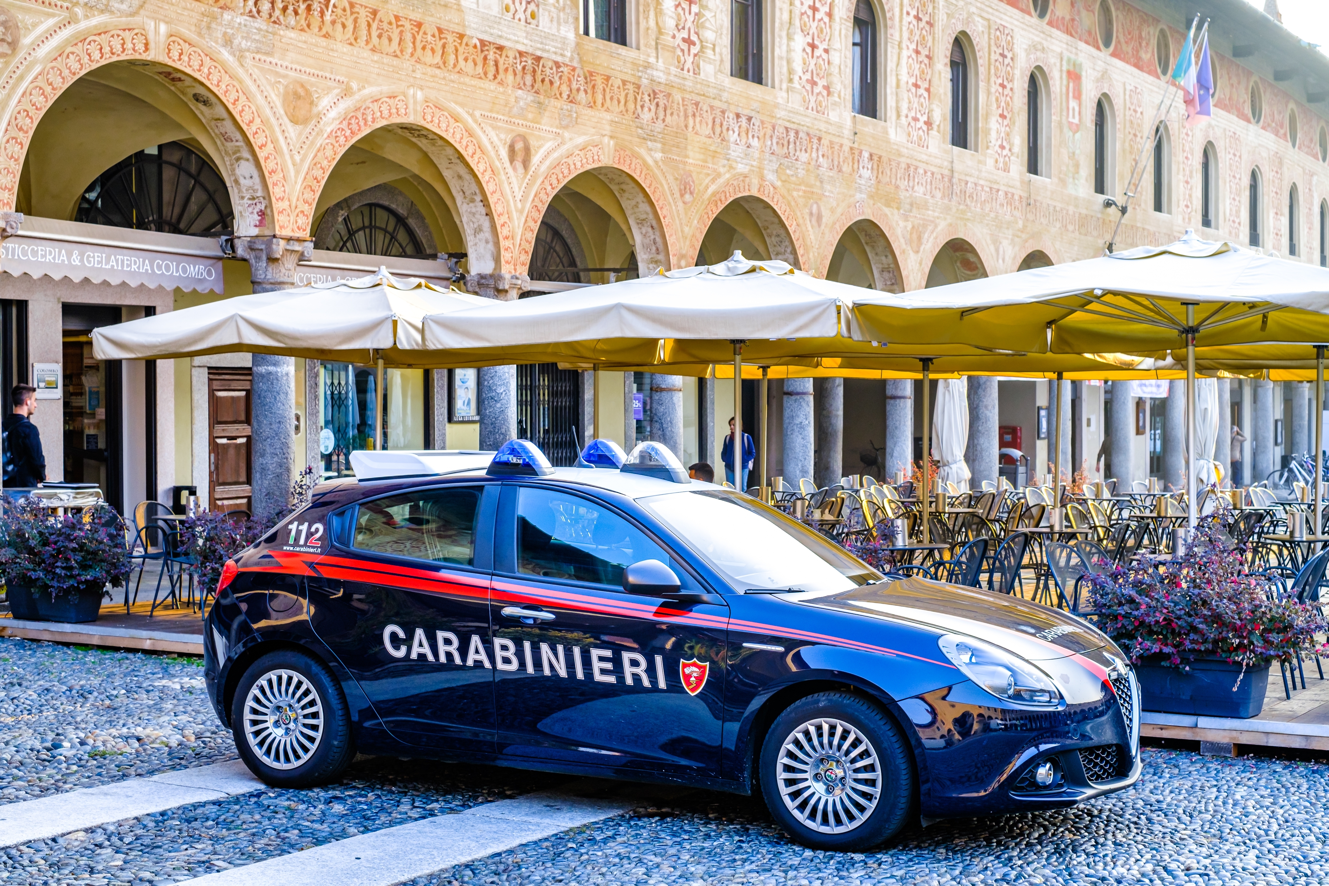 Vigevano,,Italy,-,October,6:,Typical,Italian,Police,Car,At