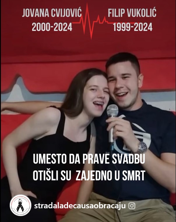 Jovana Cvijović, Filip Vukolić stradali u saobraćaju